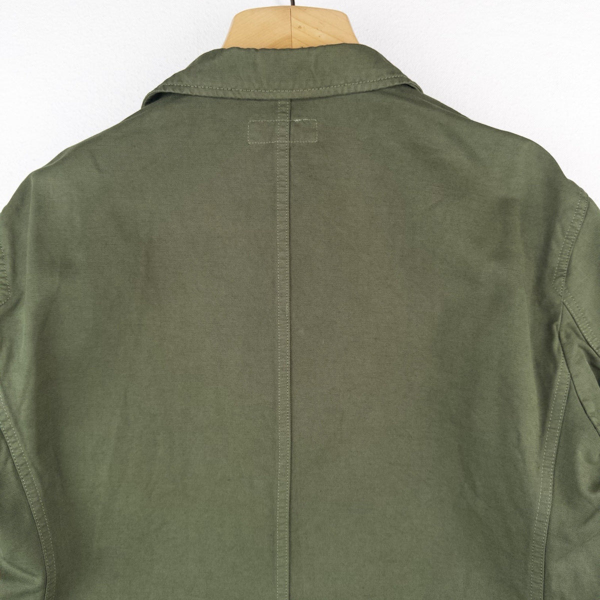 Wallace Barnes Tessuti Sondrio Olive Green Cotton Workwear Chore Coat Blazer 42S