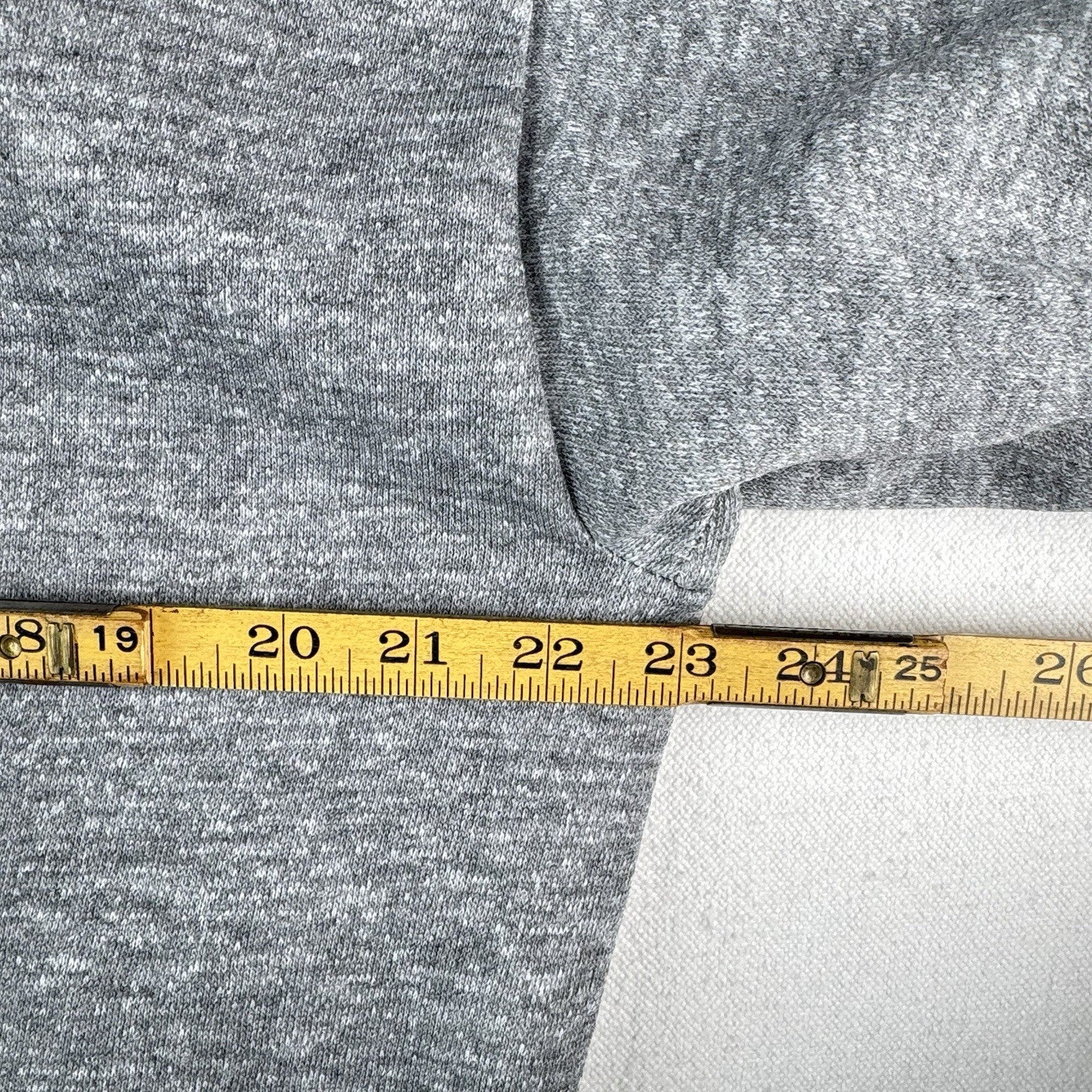 70’s Vintage Heather Gray Mens XL 46-48 Full Zip Hoodie Made In USA *Distressed