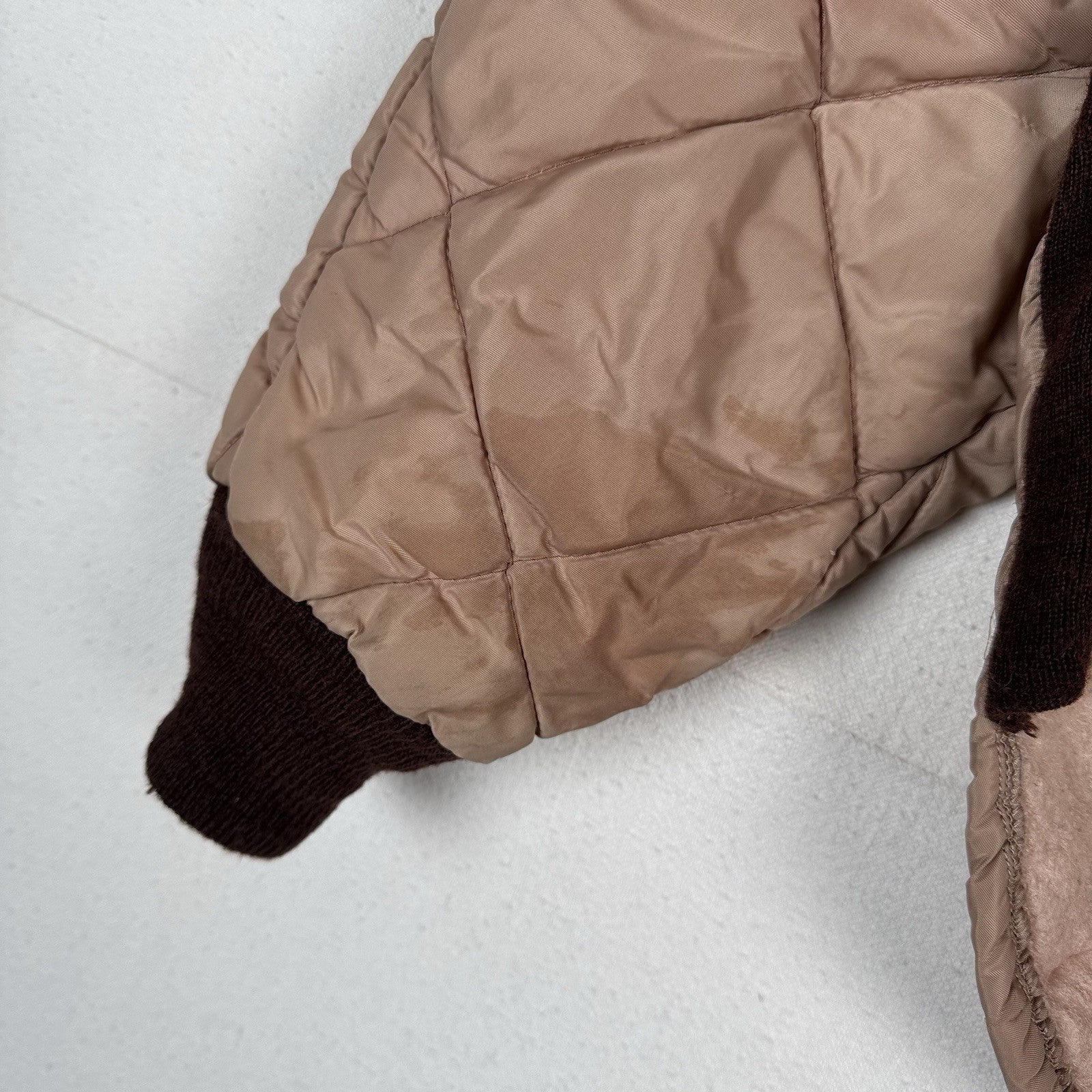 60’s Vintage Bob Allen Quilted Jacket Pants Set Long Underwear Men's XL Brown