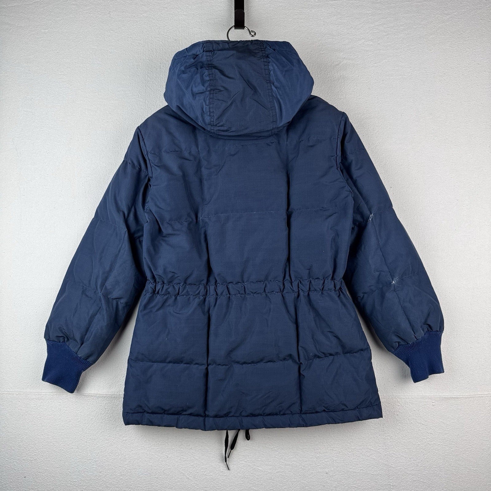 70's Vintage Eddie Bauer Goose Down Parka Men's  Small Hooded Jacket Blue *Read