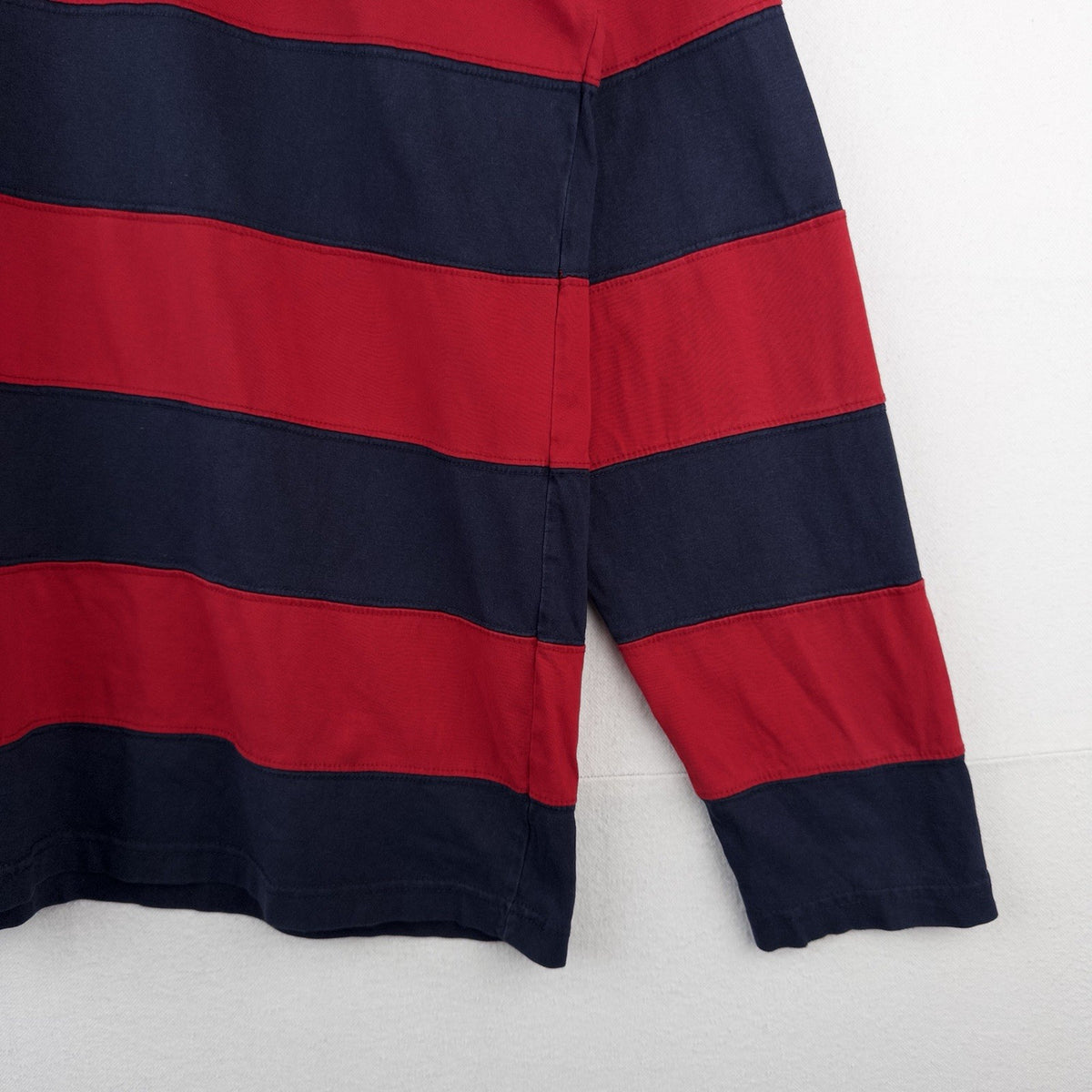 90’s Vtg Polo Ralph Lauren Henley Colorblock Striped Long Sleeve Shirt Men’s L