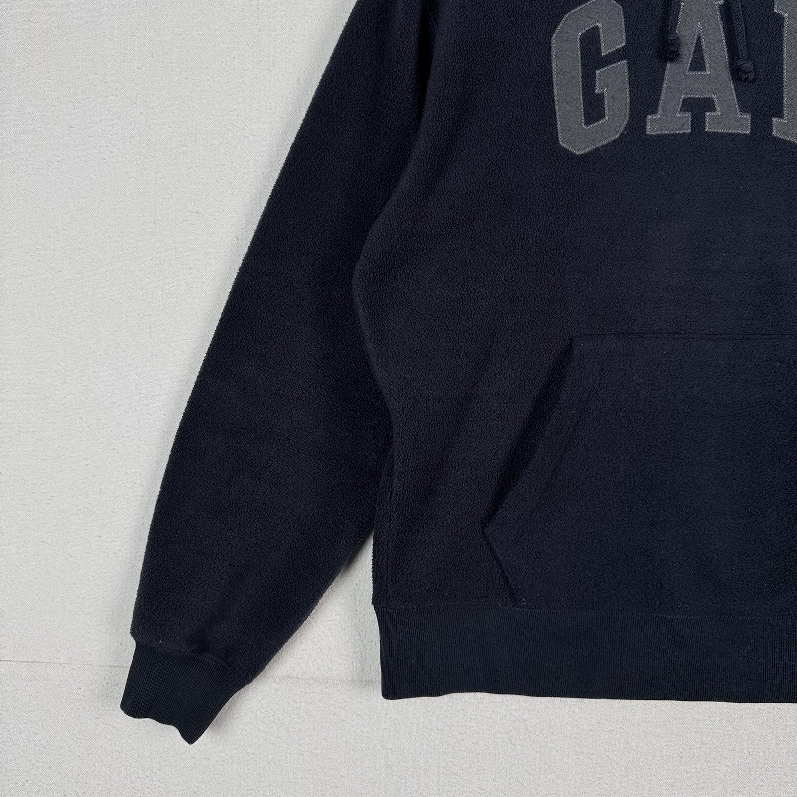Vintage 90s Gap Fleece Hoodie Pullover Sweatshirt Men's Small Blue
