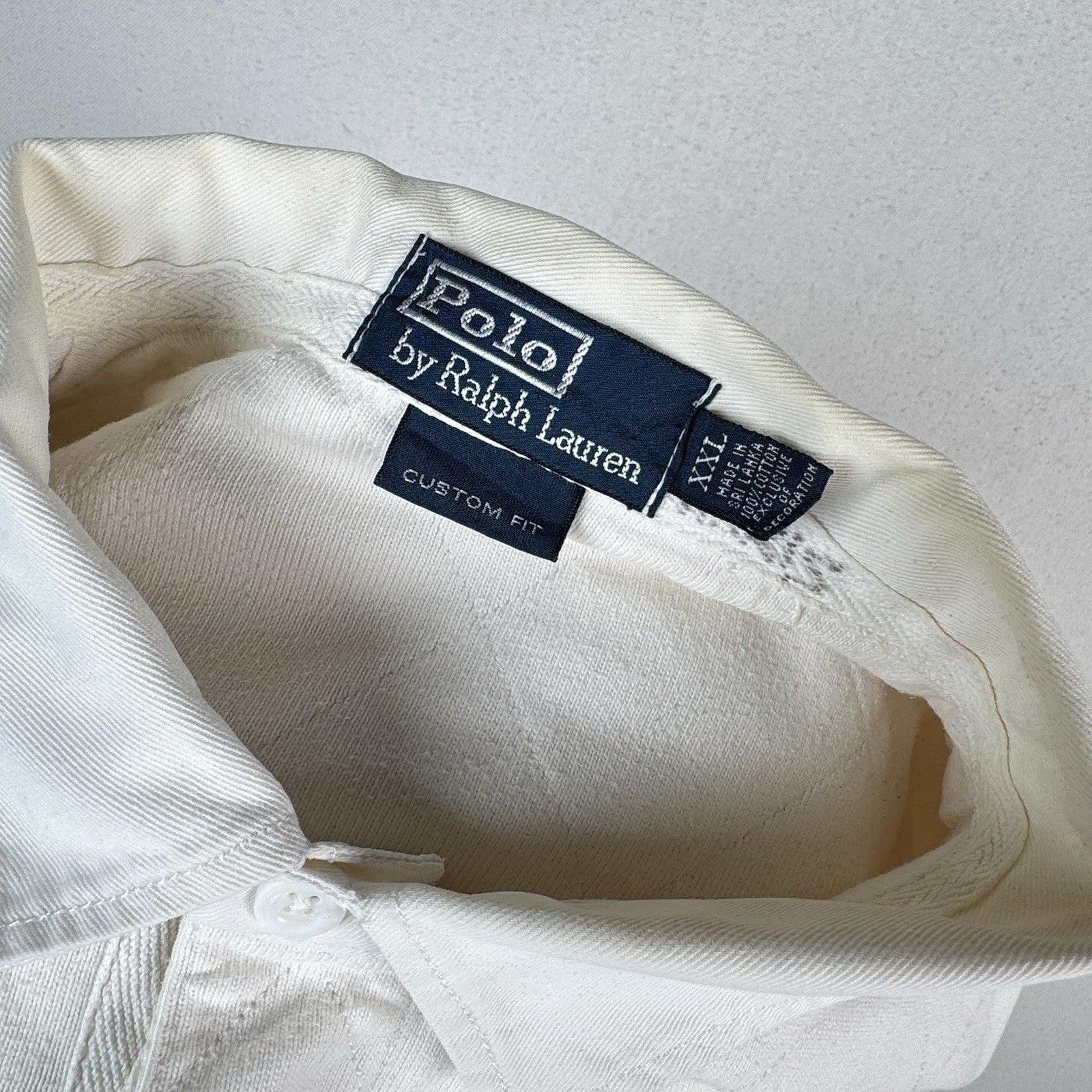 Vtg Polo Ralph Lauren Nautical Crest Quilted Elbow Pads Rugby Shirt Mens XL