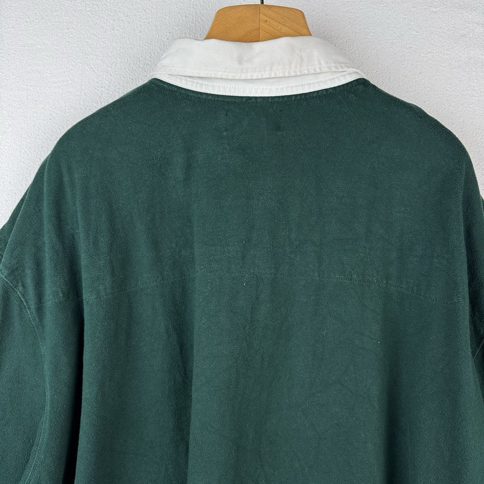 90’s Vtg Polo Ralph Lauren Men’s 6XB Green Quilted Rugby Elbow Patches