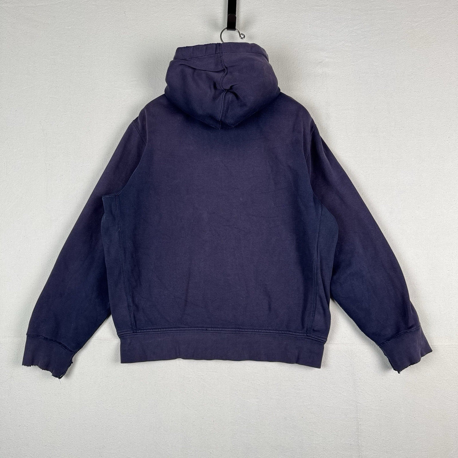Vtg Polo Ralph Lauren Full Zip Men’s XL Thermal Hoodie Blue *Sunfaded/Distressed