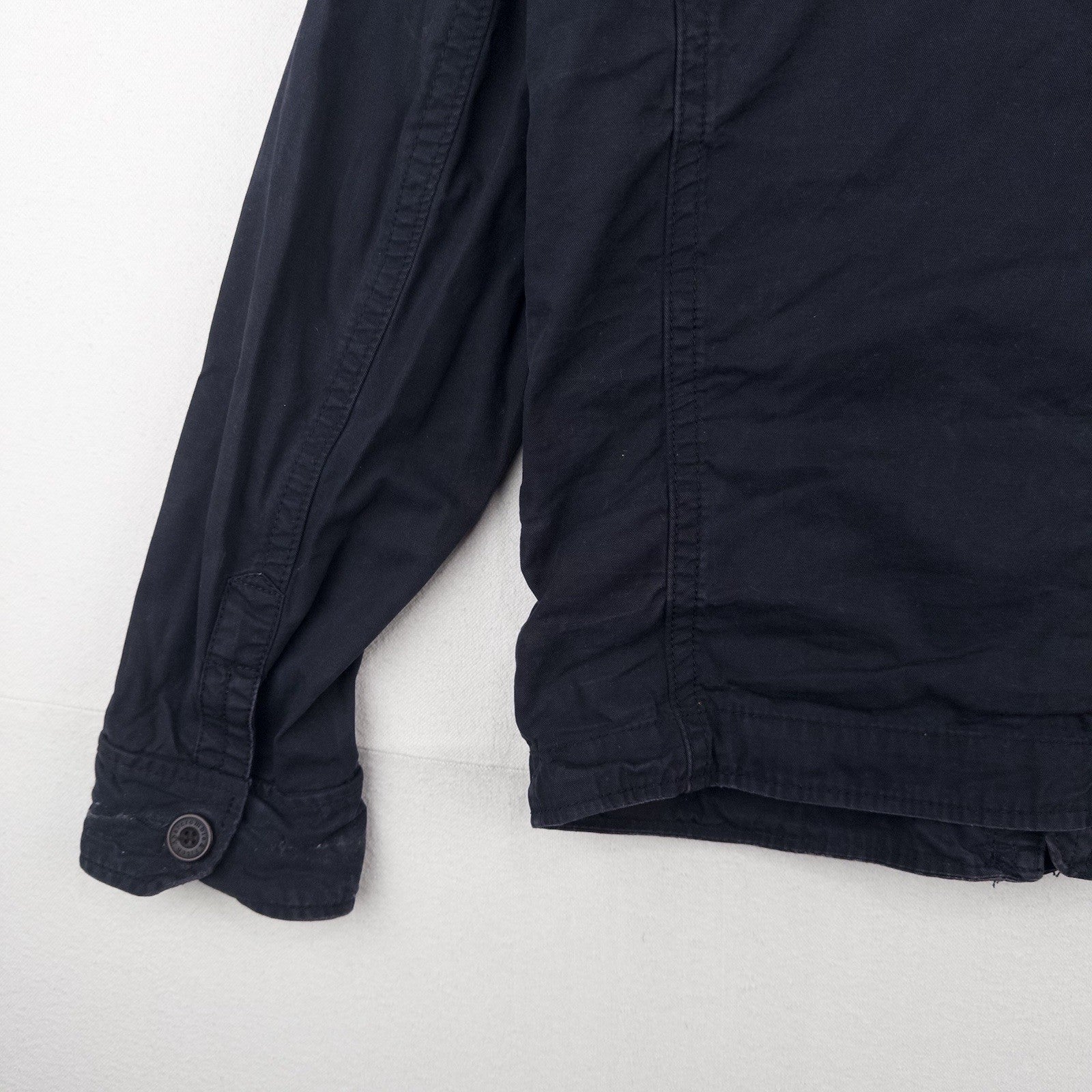 Vintage Abercrombie & Fitch Mens Medium Sentinel Cargo Military Navy Blue Jacket
