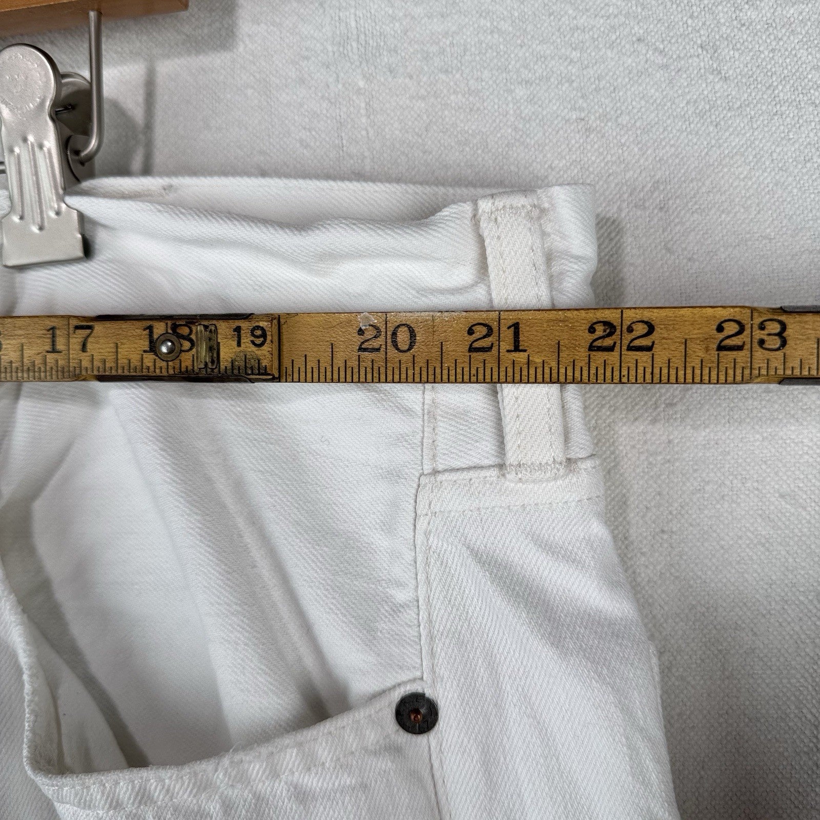 Polo Ralph Lauren Hampton Relaxed Straight 44Tx36 Tall White Denim Jeans