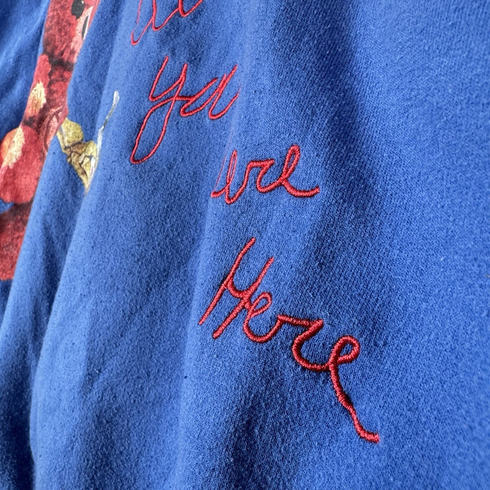 Travis Scott Astroworld 2019 LA The Forum Wish You Were Here Blue Hoodie Large