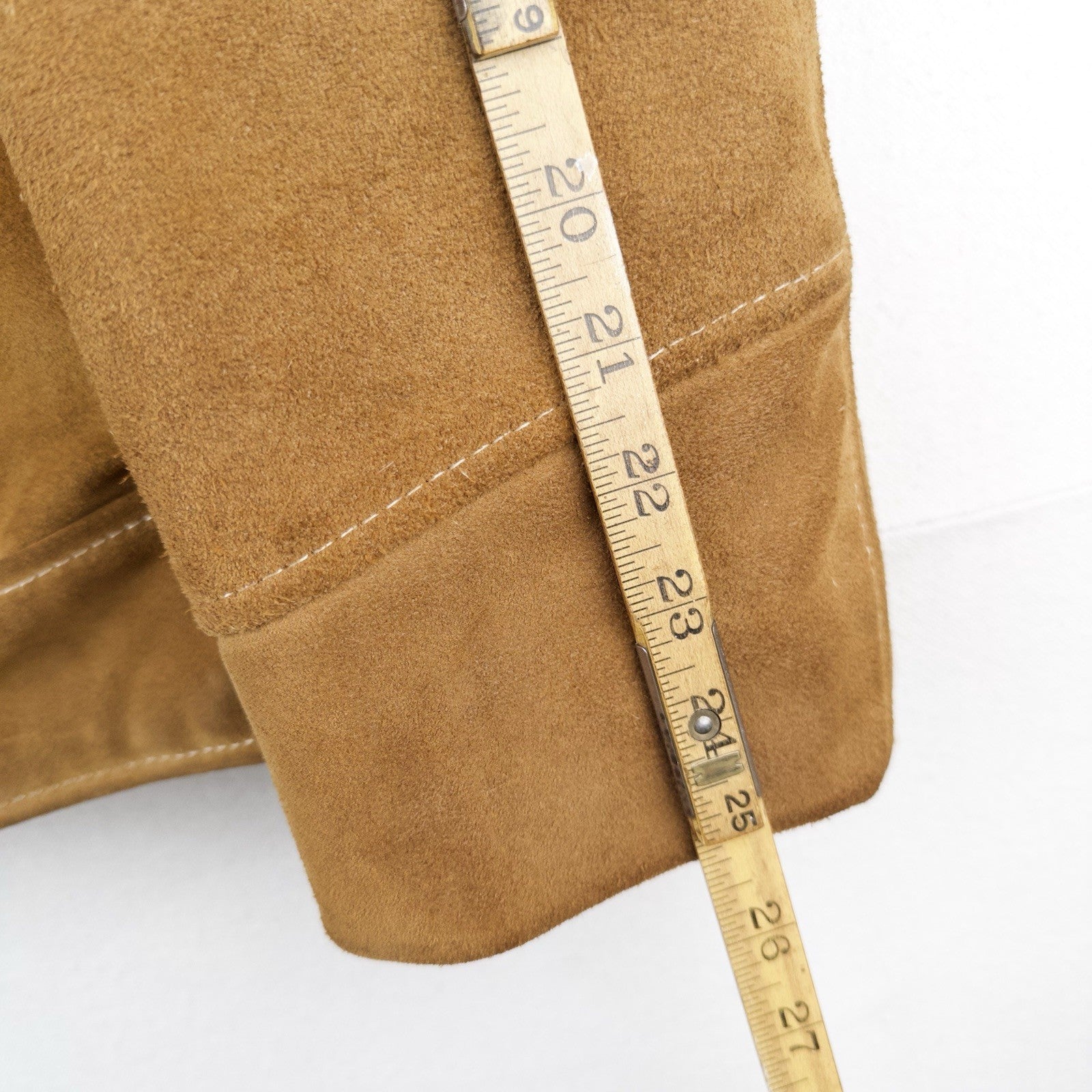 70’s Vtg Towncraft Shearling Suede Jacket Men’s Western Ranch Sheepskin 46R USA