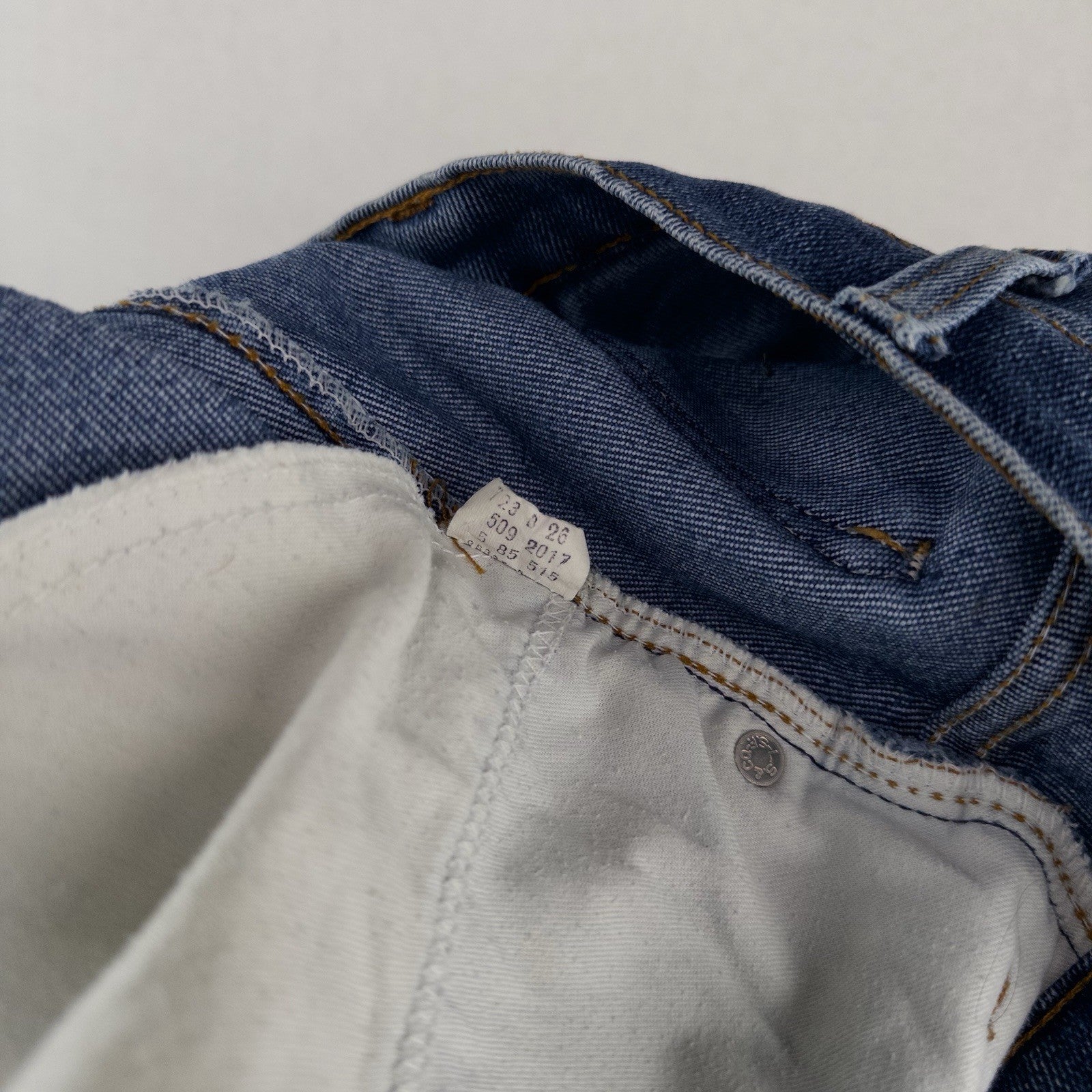 80’s Vtg Levi's 509-2017 Straight Leg Regular Fit Blue Denim Jeans Size 38x30