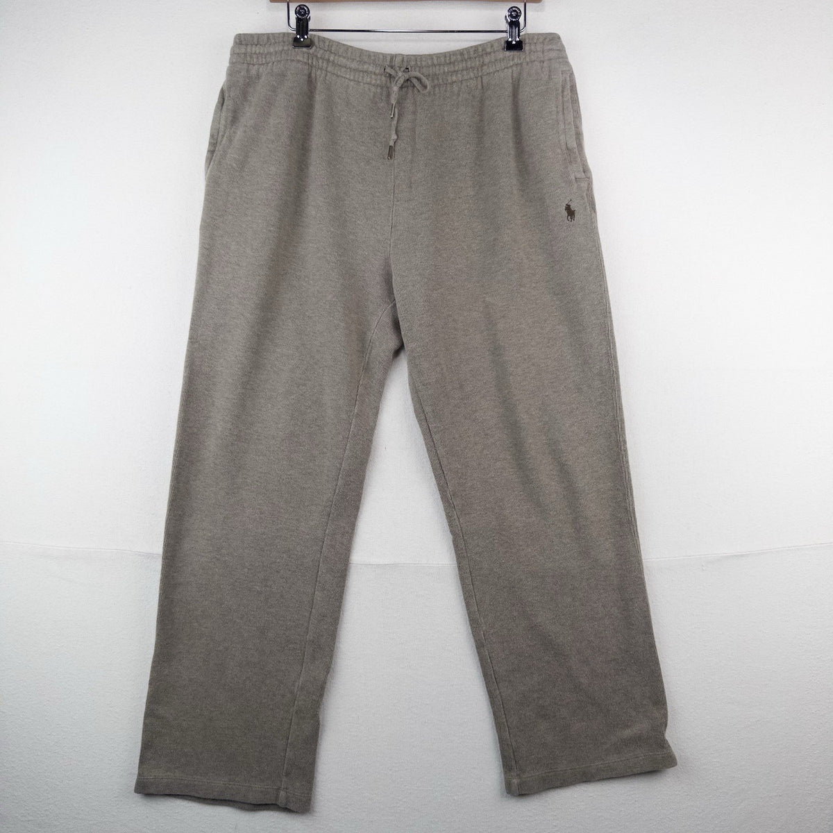 Polo Ralph Lauren Men’s L Fleece Lounge Sweatpants Heather Tan Straight Leg 9”