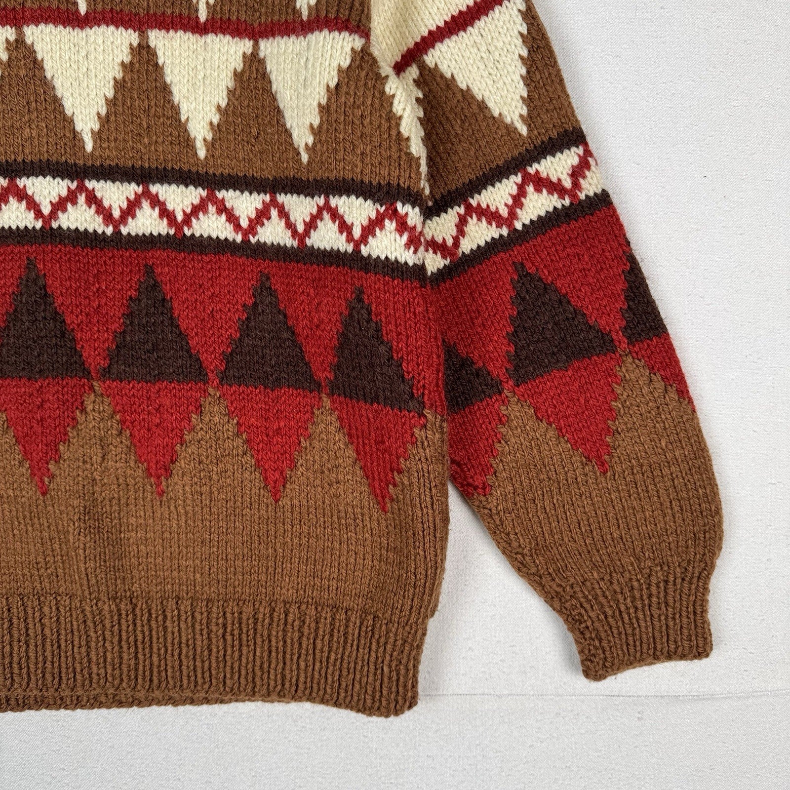 Handmade Elsamanda Southwestern Style Turtleneck Sweater M/L  (Chest/P2P: 19”)