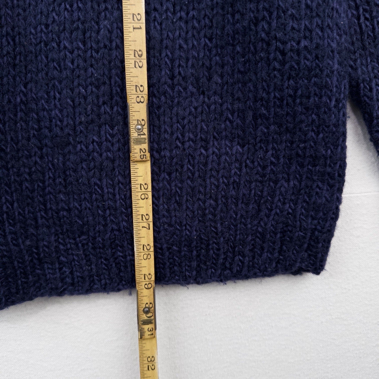 90’s Vtg LL Bean Wool Sweater Chunky Blue Knit Classic Minimalist Women’s XL