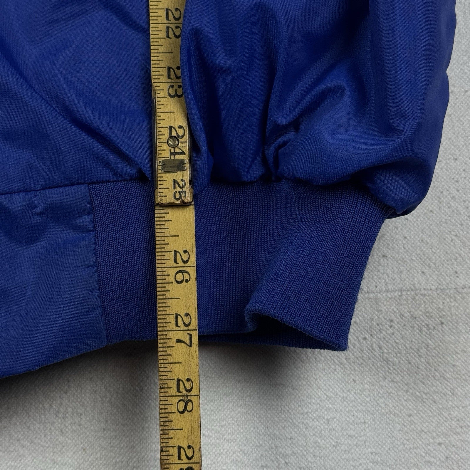 Vintage 80’s Sunoco Promo Bomber Jacket Quilted Lining Blue Men’s XL Made In USA