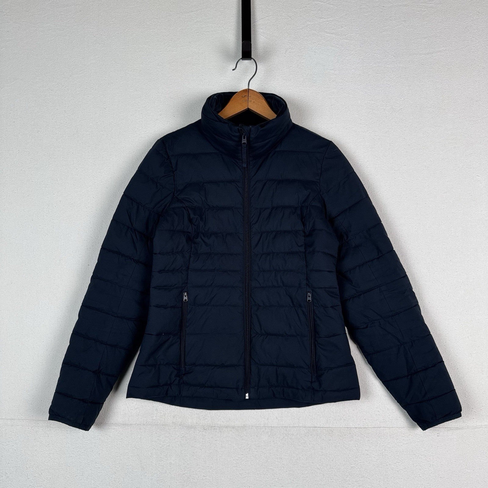 Abercrombie & Fitch Packable Puffer Jacket Women’s Medium Blue Removable Hood