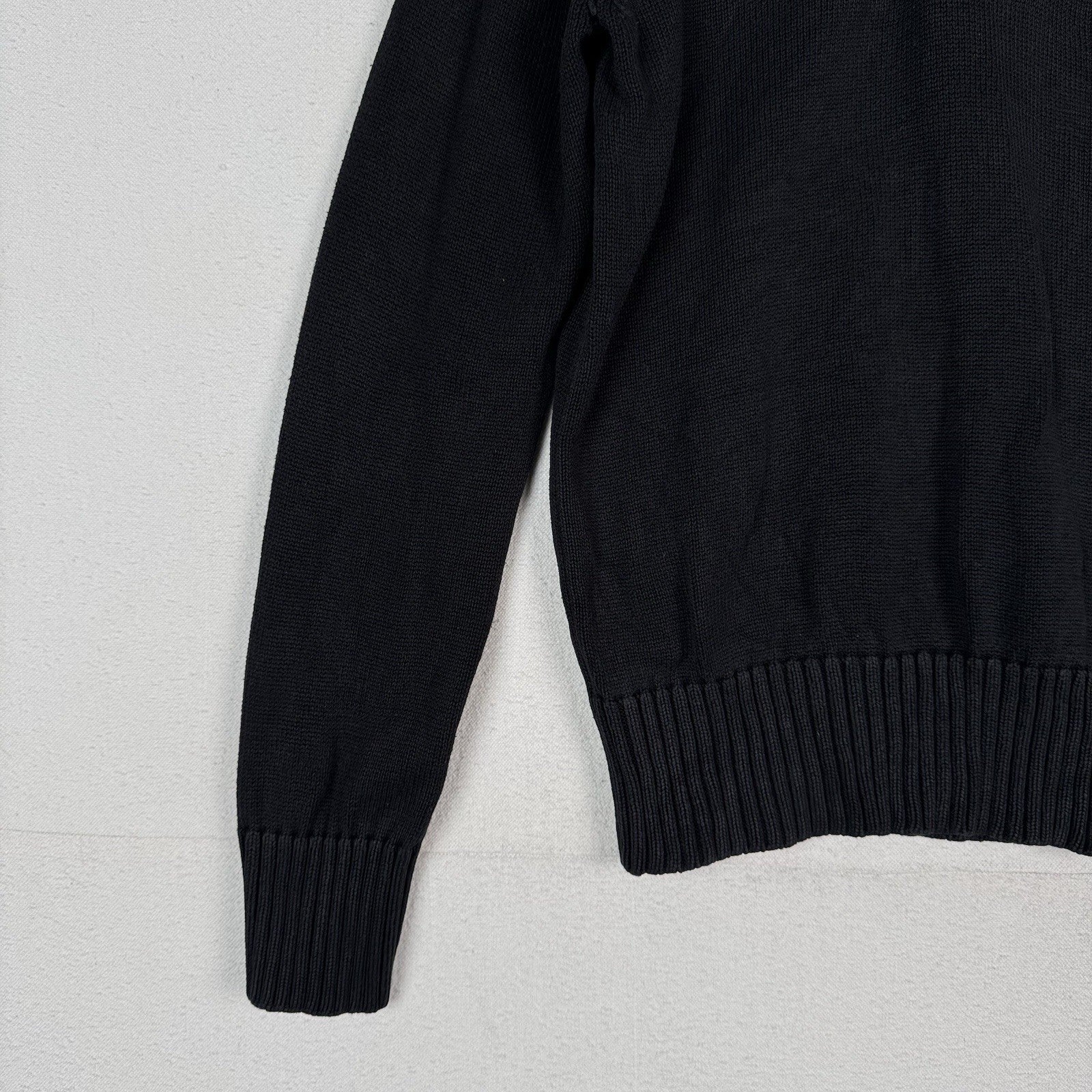 American Eagle Outfitters Men’s 1/4 Zip And Button Sweater Black XS