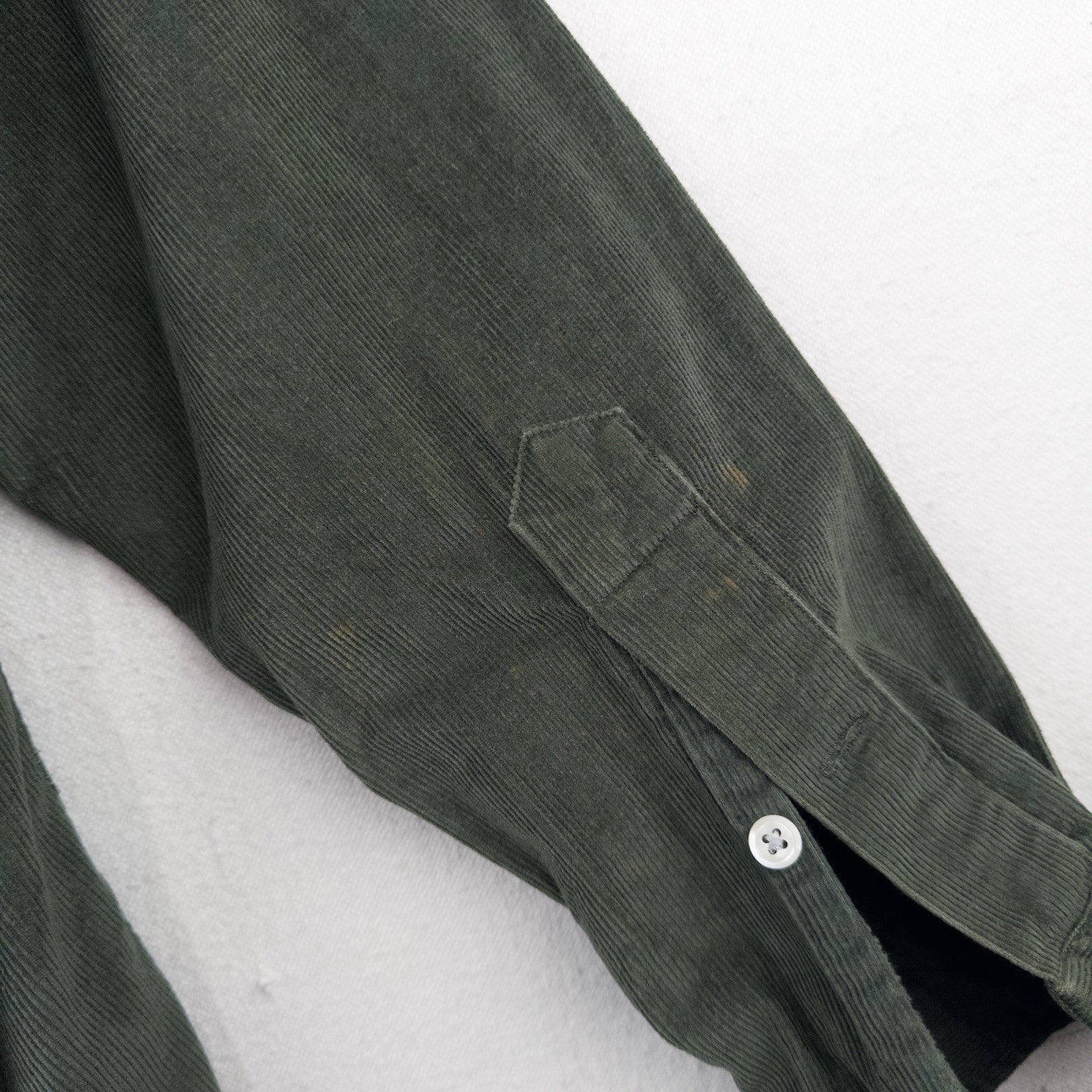90’s Vtg Polo Ralph Lauren Men’s S Green Blair Corduroy Button Down Shirt