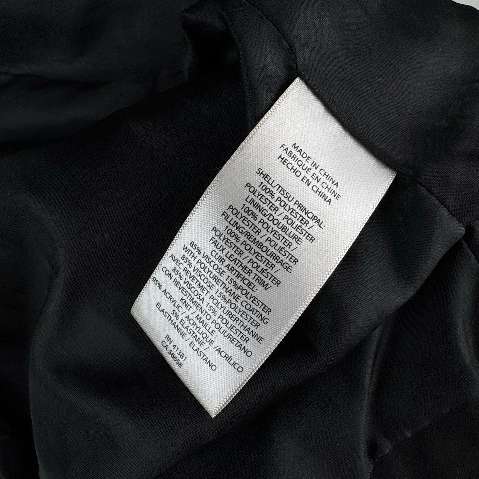Lauren Ralph Lauren Diamond Quilted Women's 2X Black Hooded Jacket Elbow Patches
