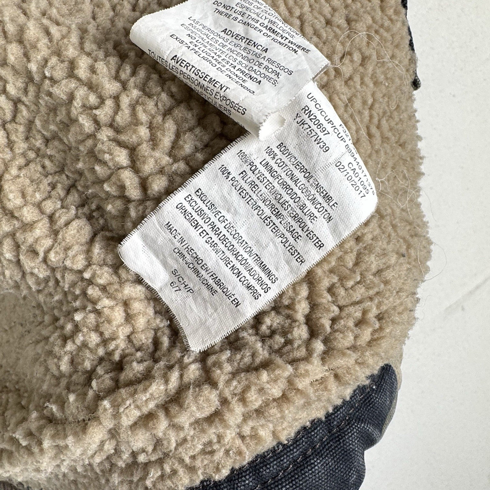 Walls Tough Wear Boys 6/7 Camouflage Sherpa Lined Grow Hunting Camp Jacket