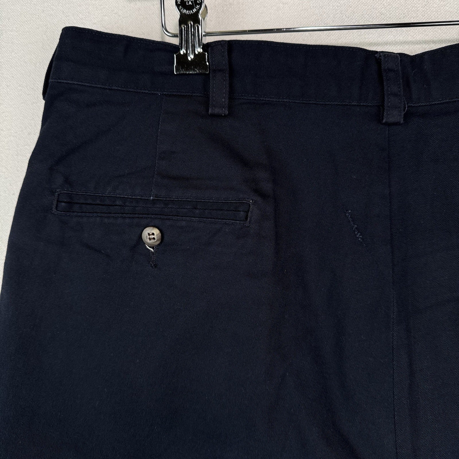 90’s Vtg Polo Ralph Lauren Men’s 36x5.5 Chino Shorts Blue Pleated *Read