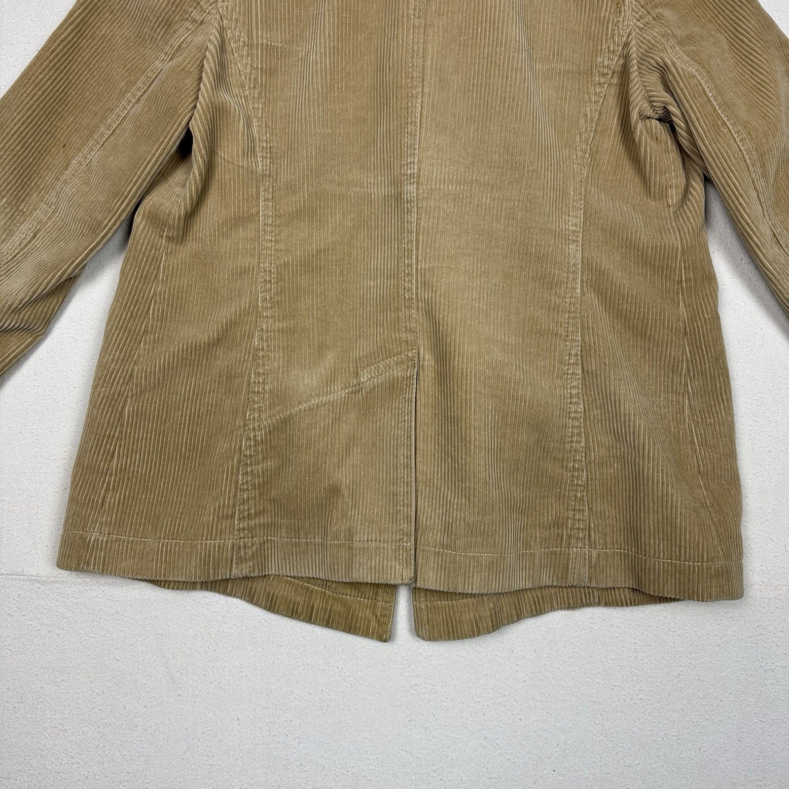 Gap Coat Jacket Womens S Double Breasted Corduroy Tan Beige