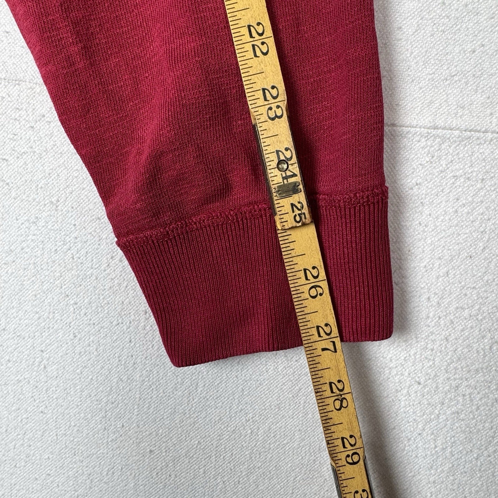 Abercrombie & Fitch A&F Spellout Hoodie Men’s XL Red Jacket Full Zip *Read