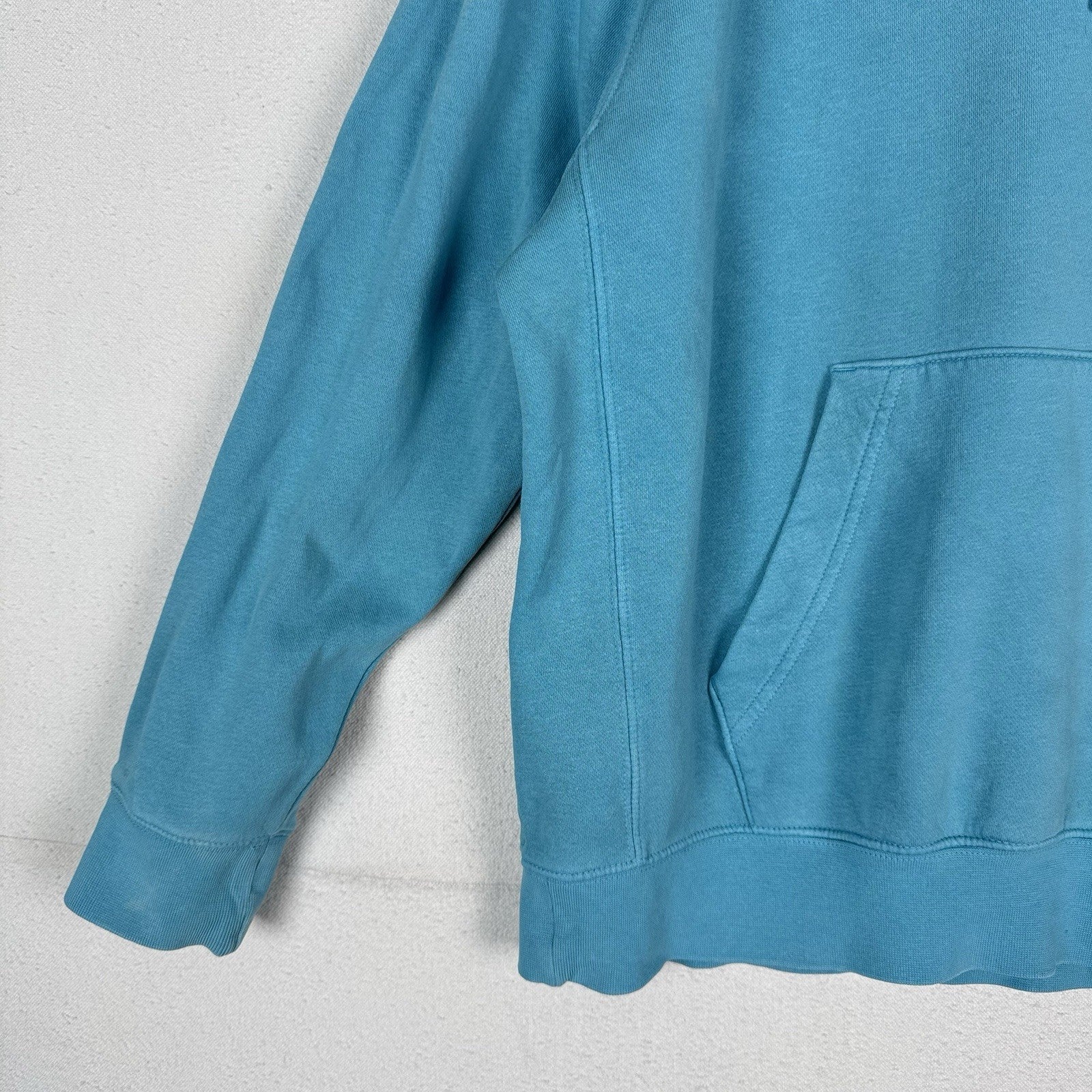 Nike Sportswear Club Fleece Hoodie Mens XL Baltic Blue Swoosh Sweatshirt *Faded