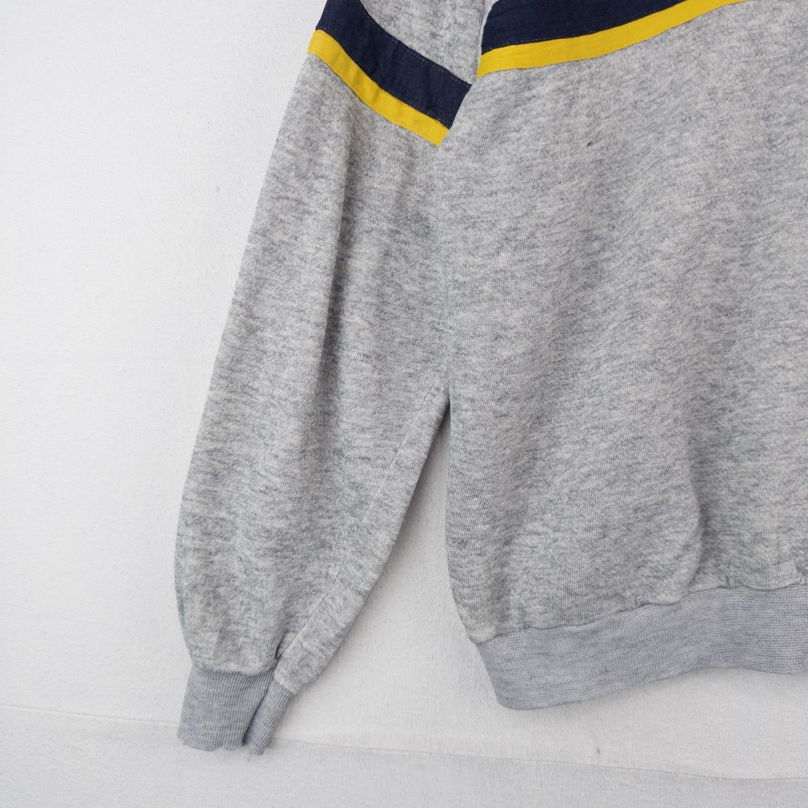 70’s Vtg Champion Skipper Collar Pullover Thin Sweatshirt M (42) Gray *No Tag