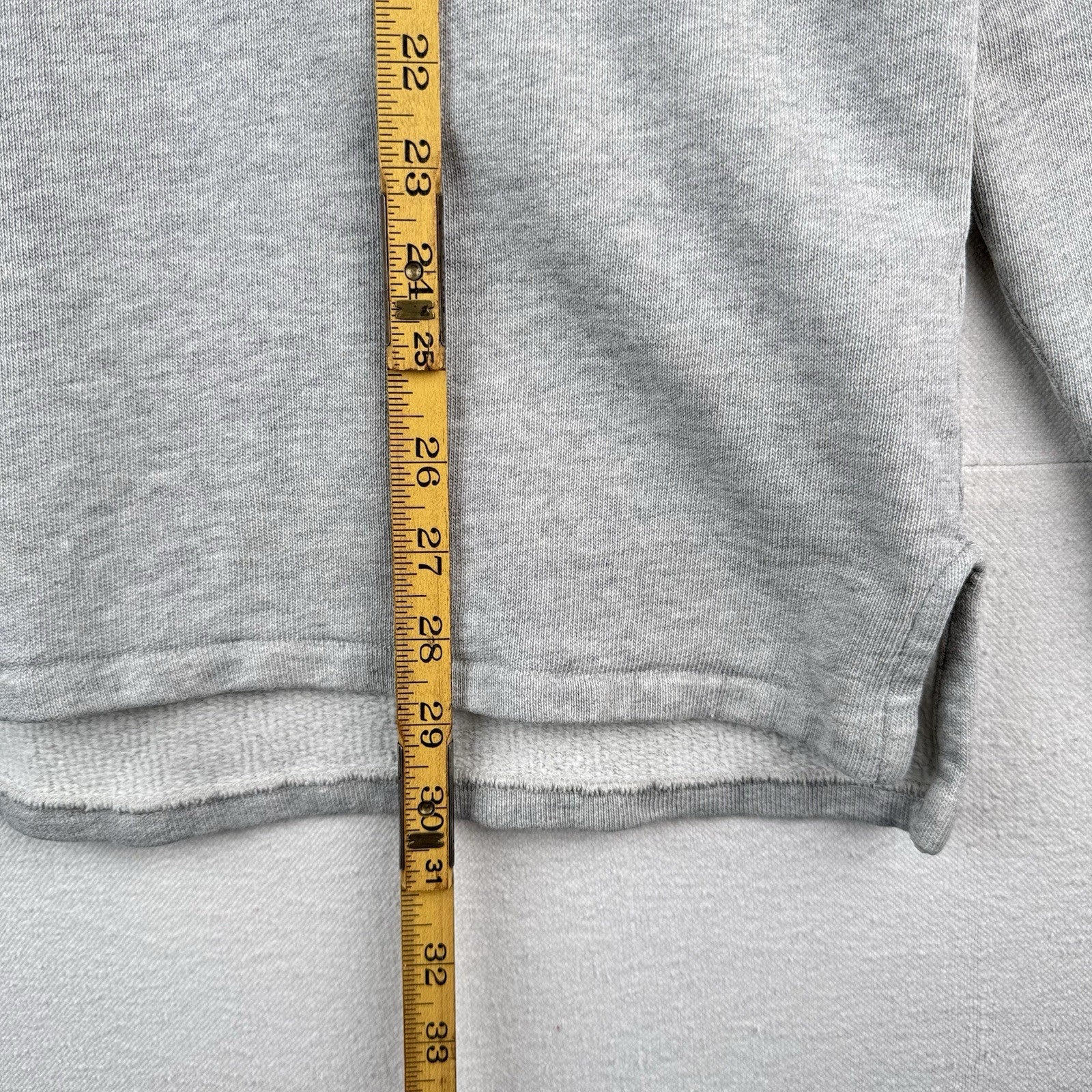 90s Vintage Polo Ralph Lauren Mens Large Henley Sweatshirt Gray *Distressed