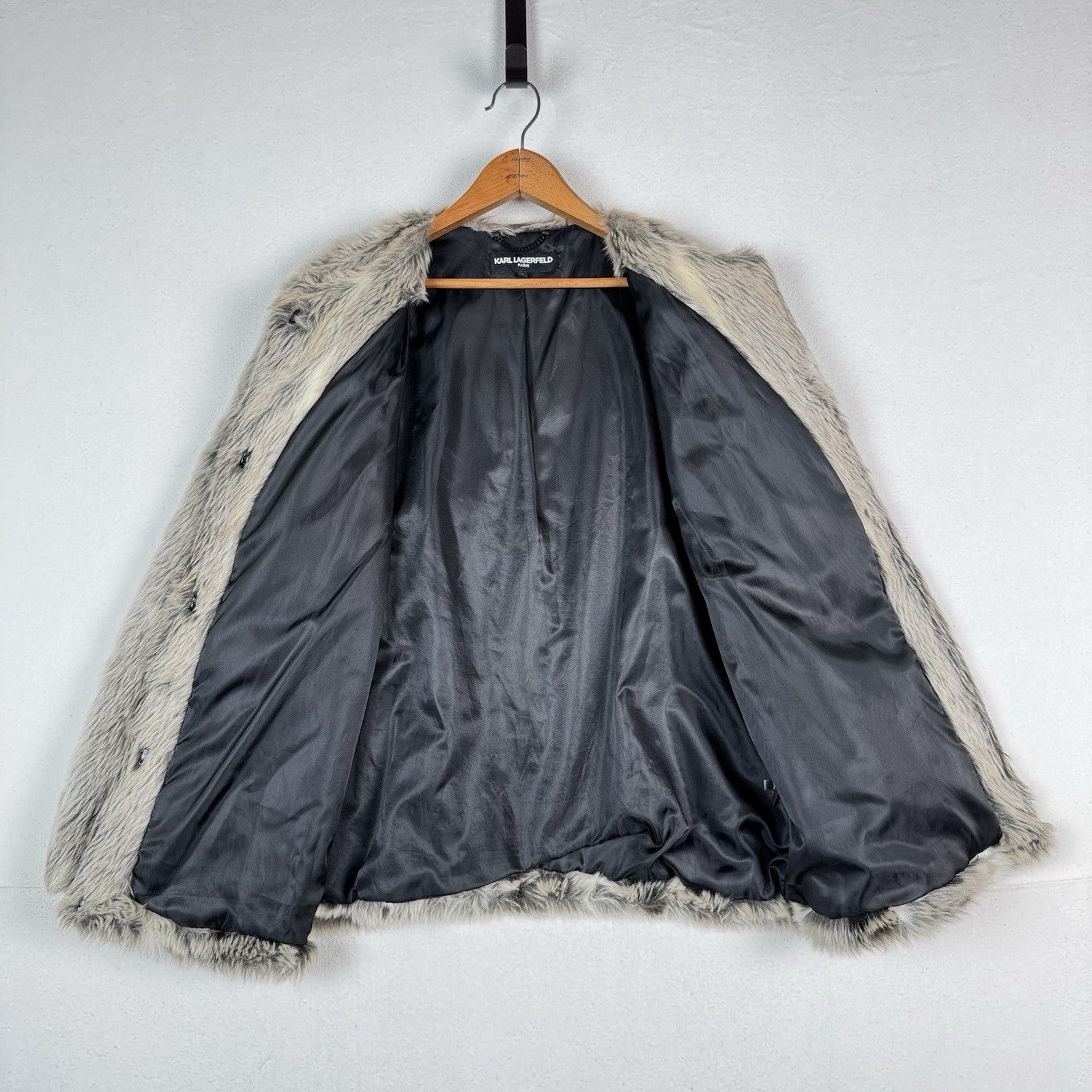 Karl Lagerfeld Faux Fox Fur Women’s Jacket Size Large