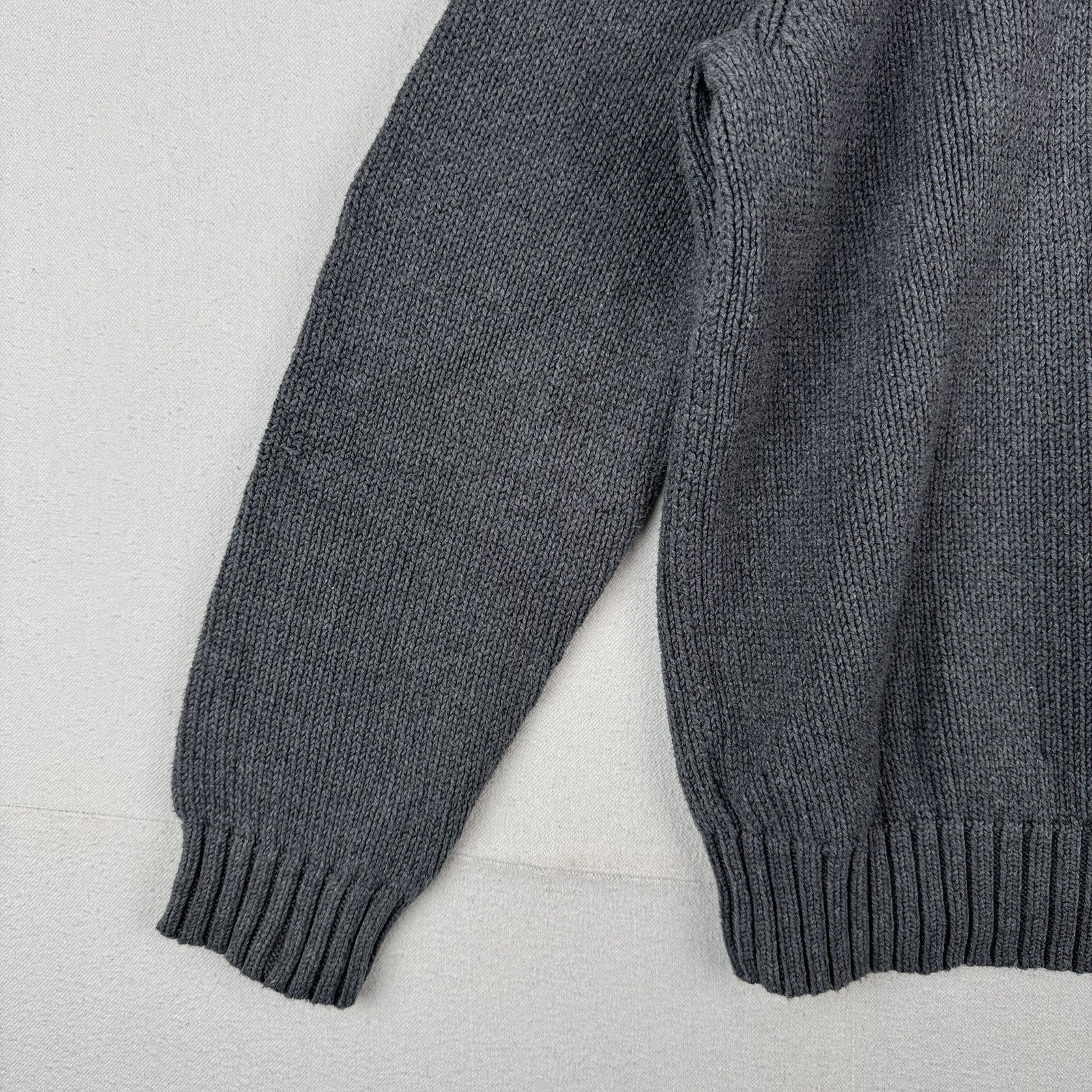 90’s Vtg Polo Ralph Lauren Sweater Men’s XL Gray Cotton Crewneck Heavyweight