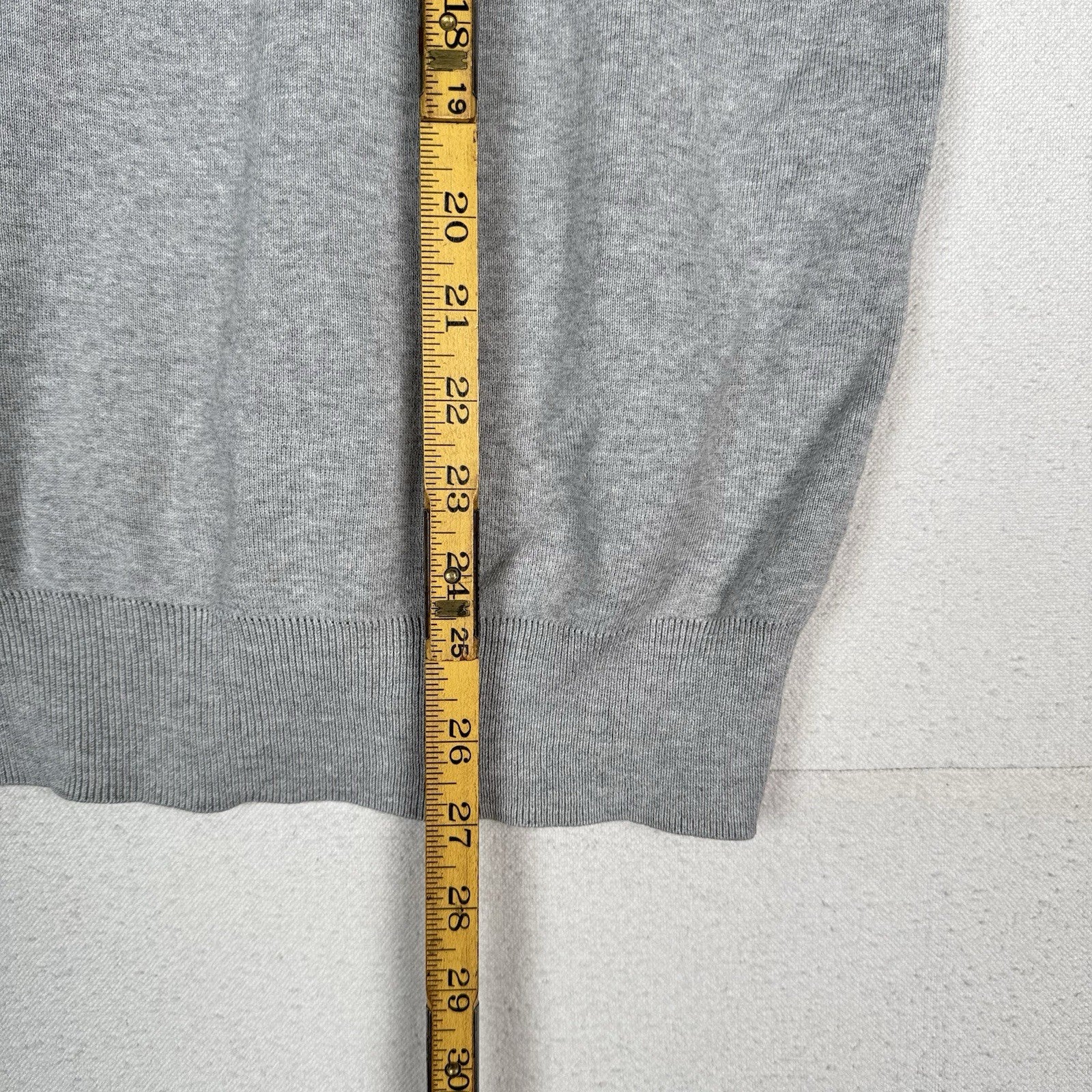 Polo Ralph Lauren Sweater Vest Men XL Regular Fit Gray Cotton Pullover V-Neck