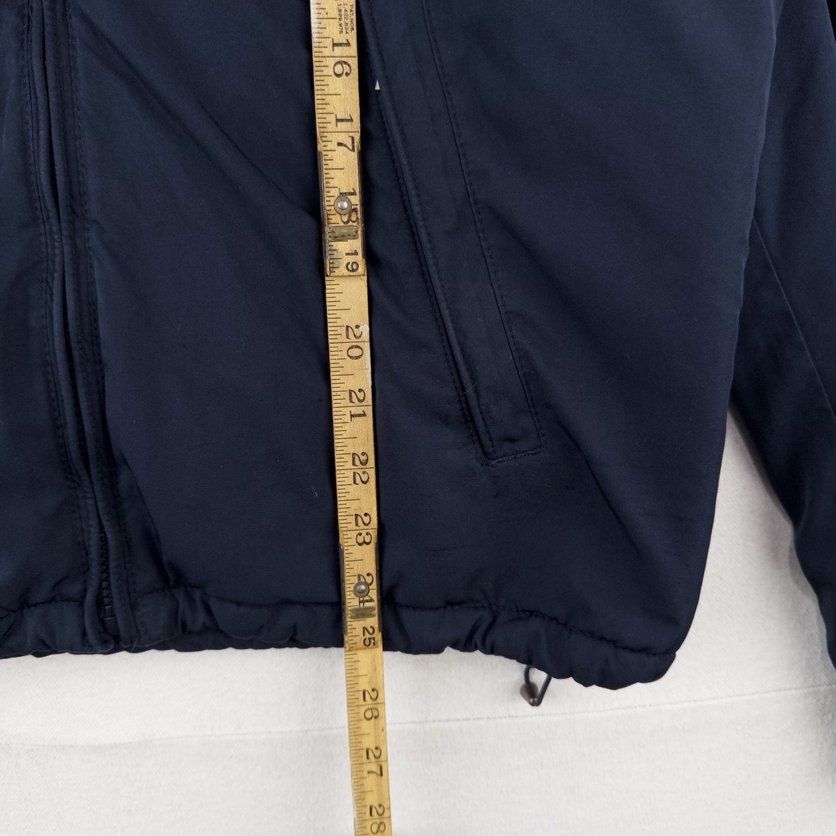 Polo By Ralph Lauren Men’s M Fleece Lined Hooded Nylon Jacket Navy Blue *Read