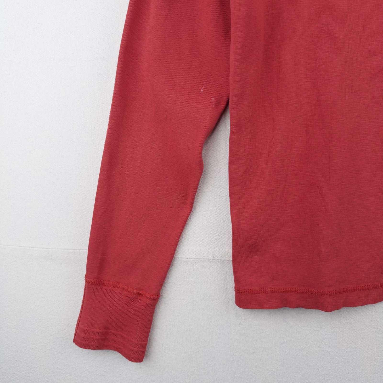 90's Vtg Polo Ralph Lauren Men's L Slub Jersey Long Sleeve Henley Shirt Coral Re