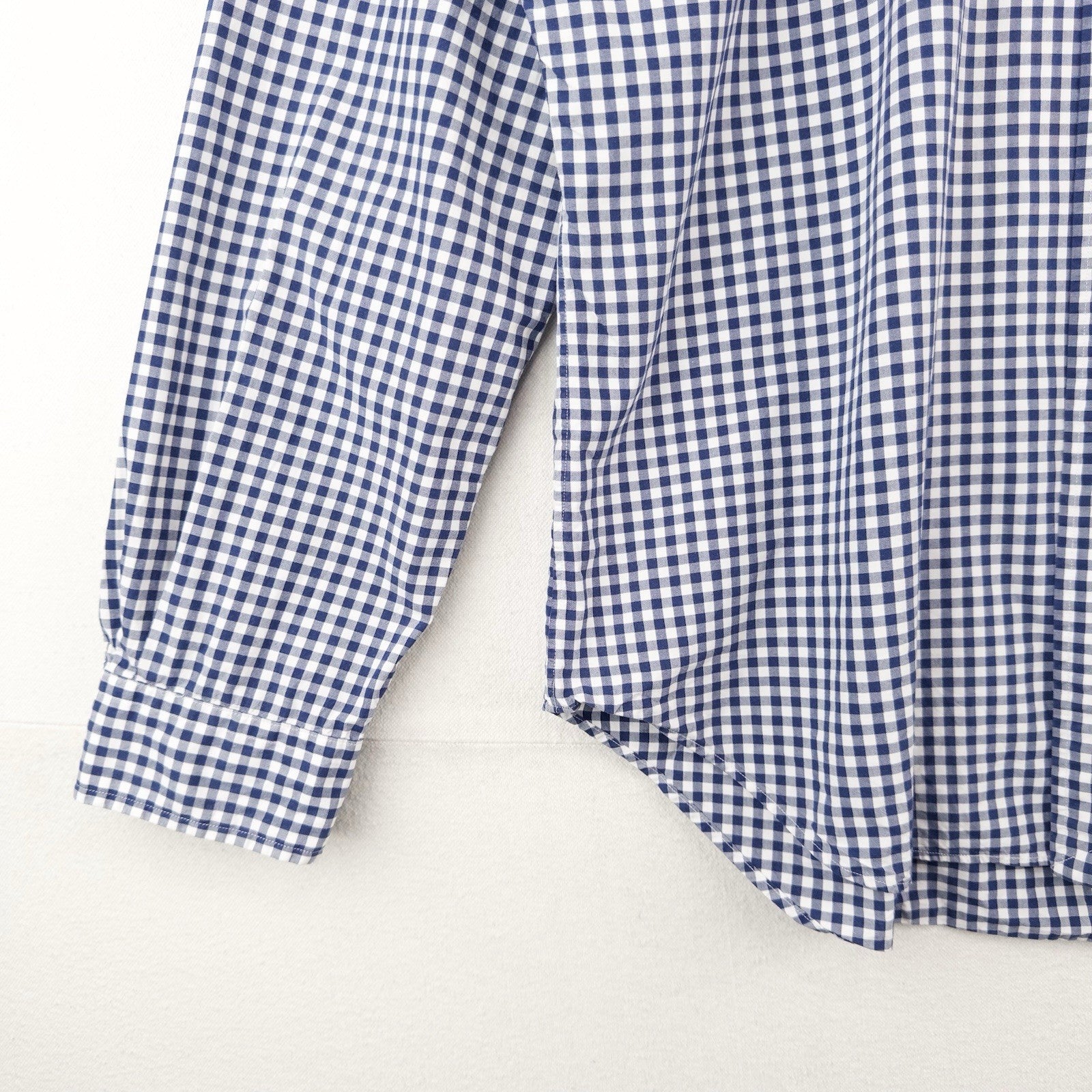 90’s Vintage Ralph Lauren Men's M Blue Gingham Check Button Down Shirt