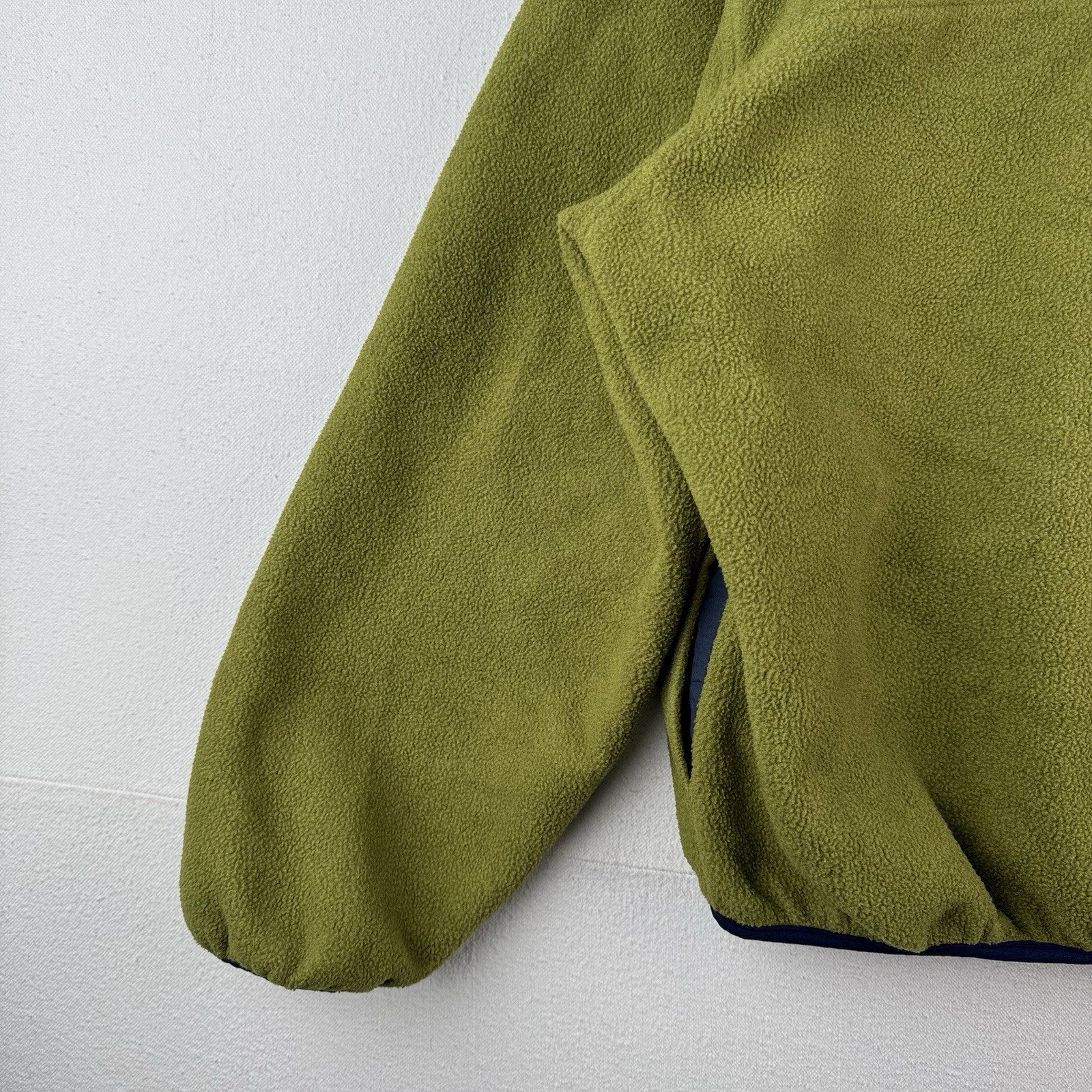 90’s Vtg LL Bean Snap Fleece Pullover Men’s Large Sage Green Jacket Cursive USA