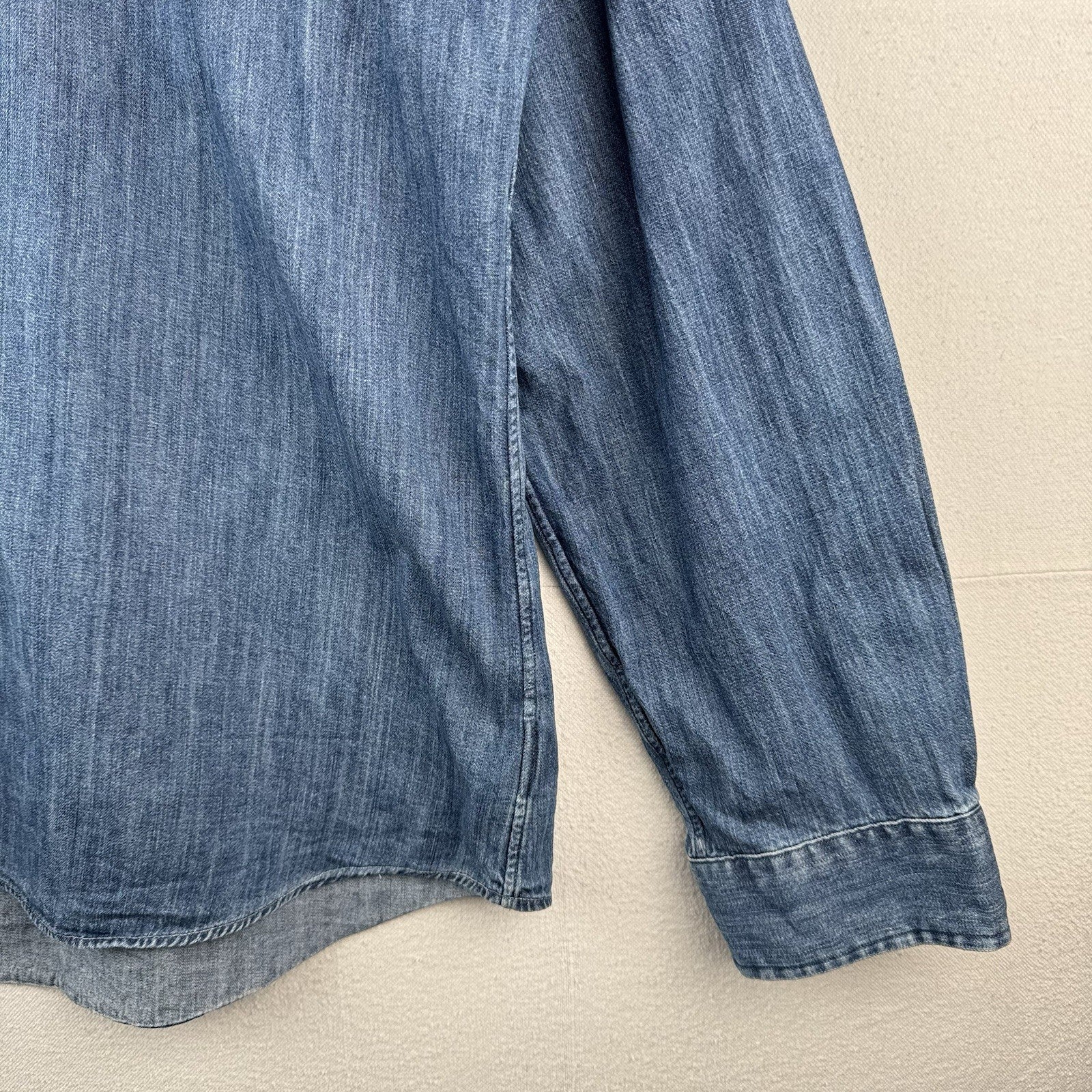 Ralph Lauren Denim Shirt Mens Large Blue Classic Fit Button Down
