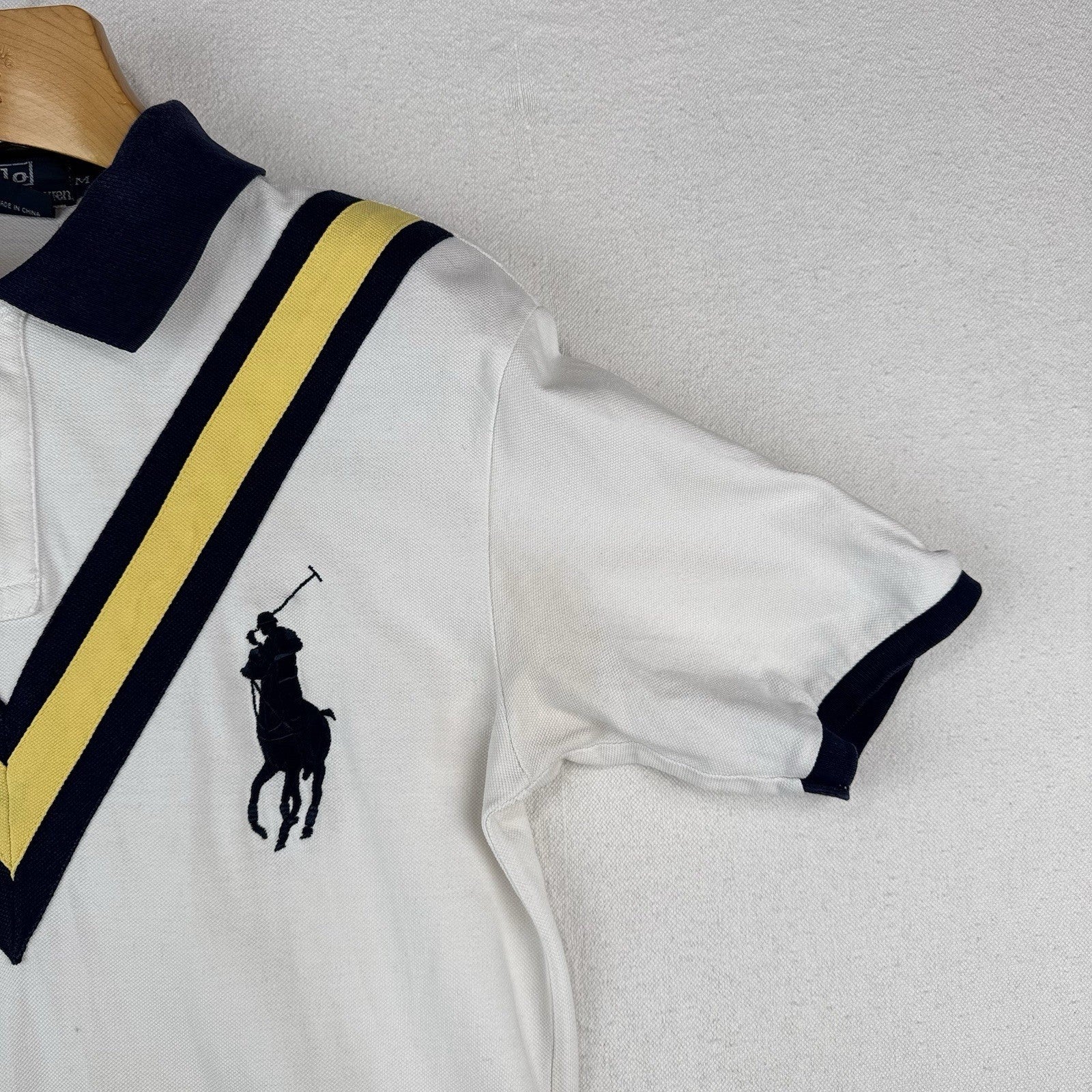 Polo Ralph Lauren Circa 2010 Custom Fit Cotton Mesh Cricket Polo Shirt Size M