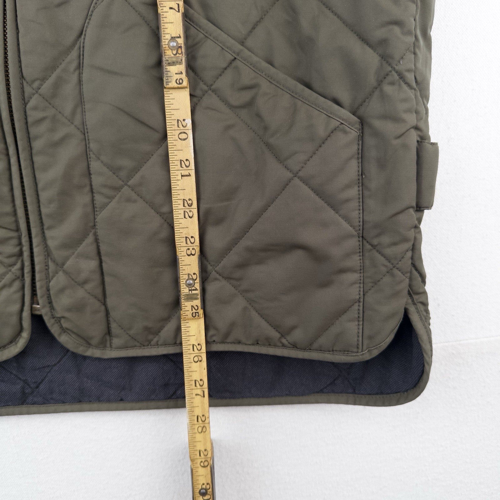 J.Crew Sussex Military Quilted Vest Men M Primaloft Insulated NX-361 Heavy Army
