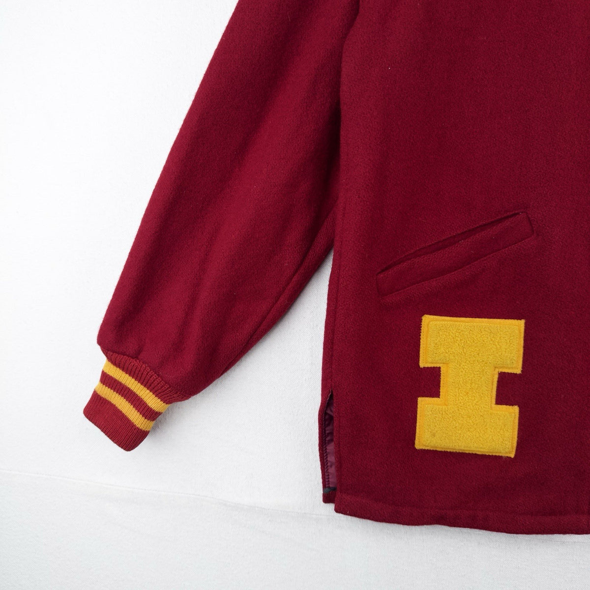 50’s Vtg Butwin Iowa State Varsity Letterman Jacket Womens 12 Burgundy Wool