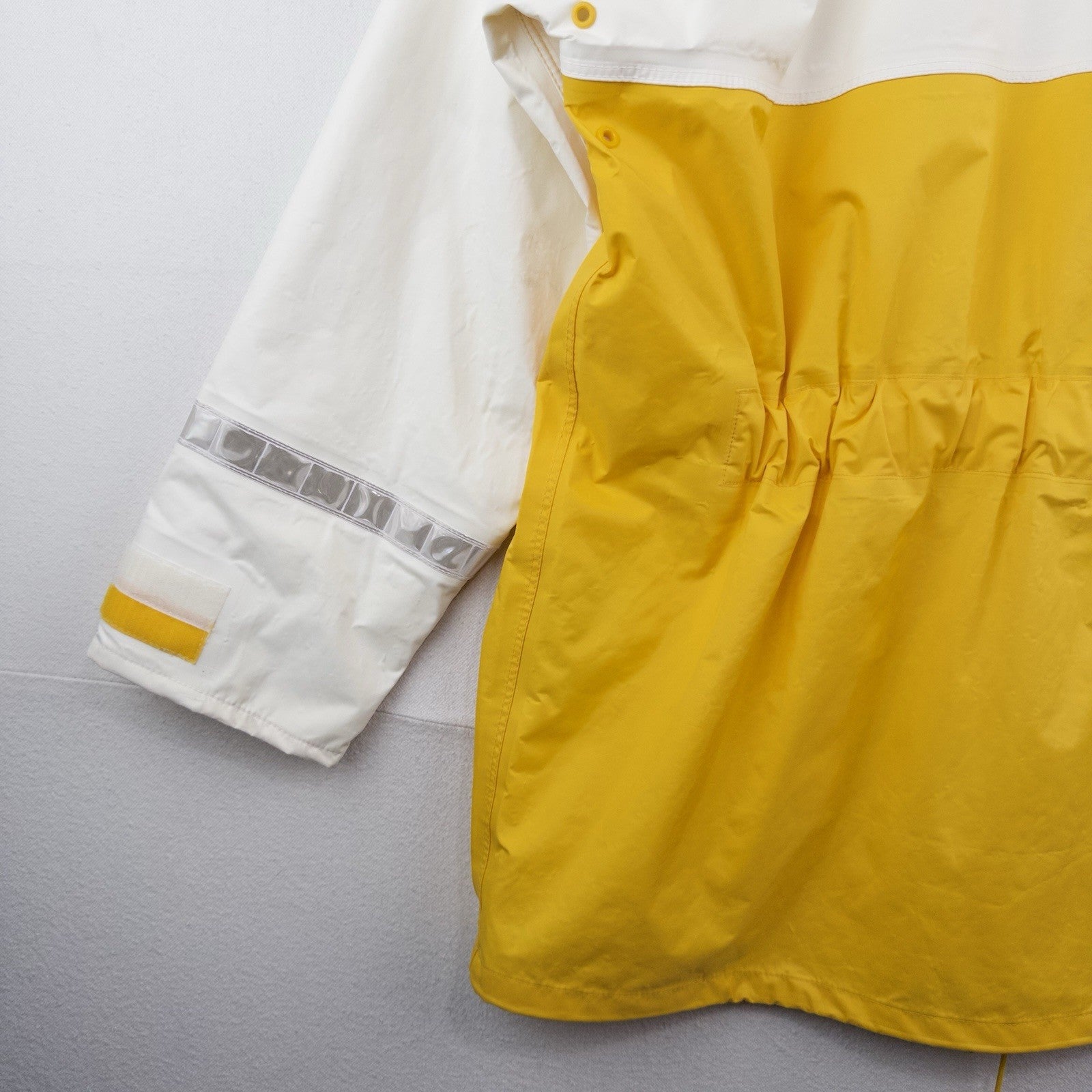 80’s Vtg High Seas Foul Weather Sailing Jacket Hooded Yellow White Men’s M