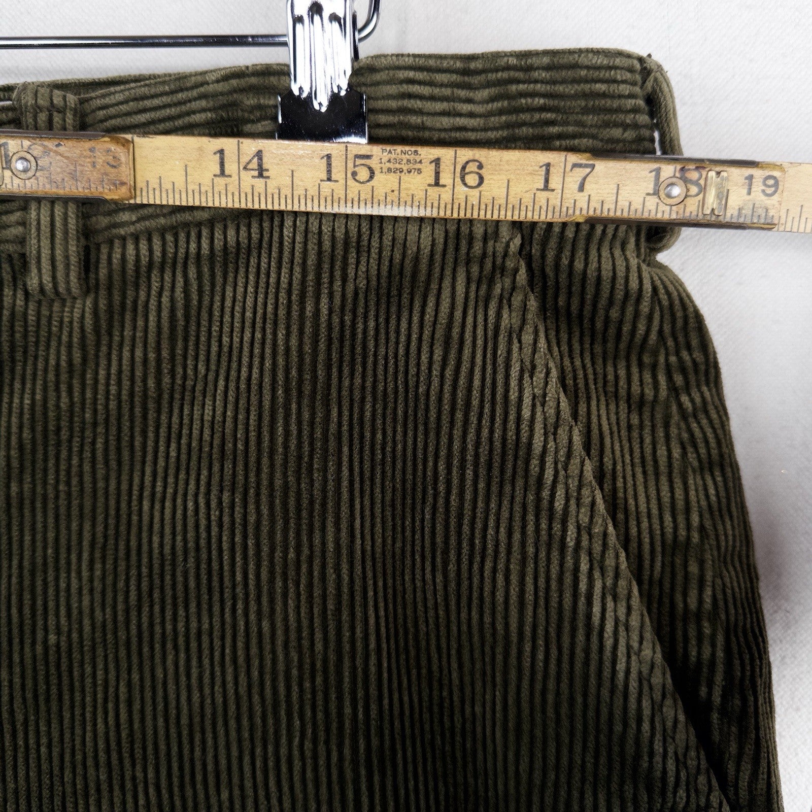 90's Vtg Polo Ralph Lauren Corduroy Pant Mens 38x32 Olive Green Wide Wale