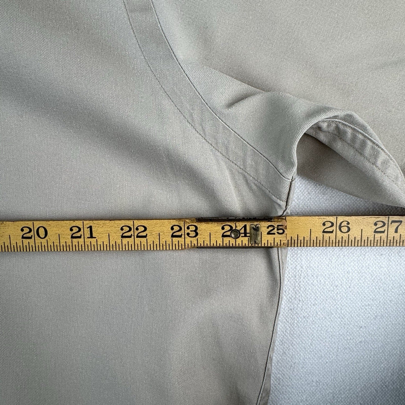 Vtg Ralph Lauren Blaire Men’s M Beige Button Up Short Sleeve Short 100% Cotton