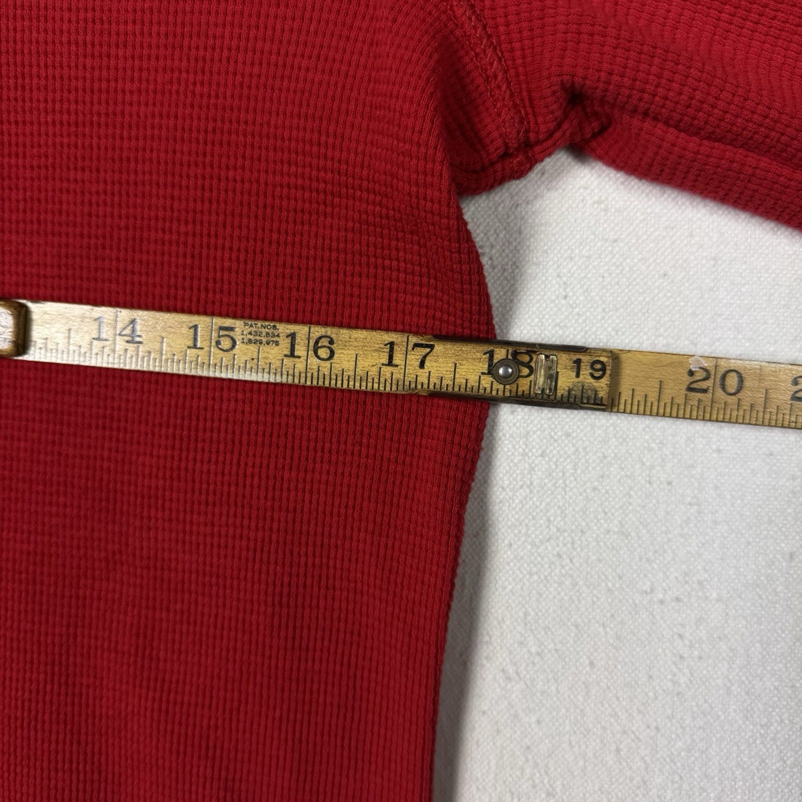 Abercrombie & Fitch Muscle Fit Thermal Waffle Long Sleeve Red Mens S A&F Sweater