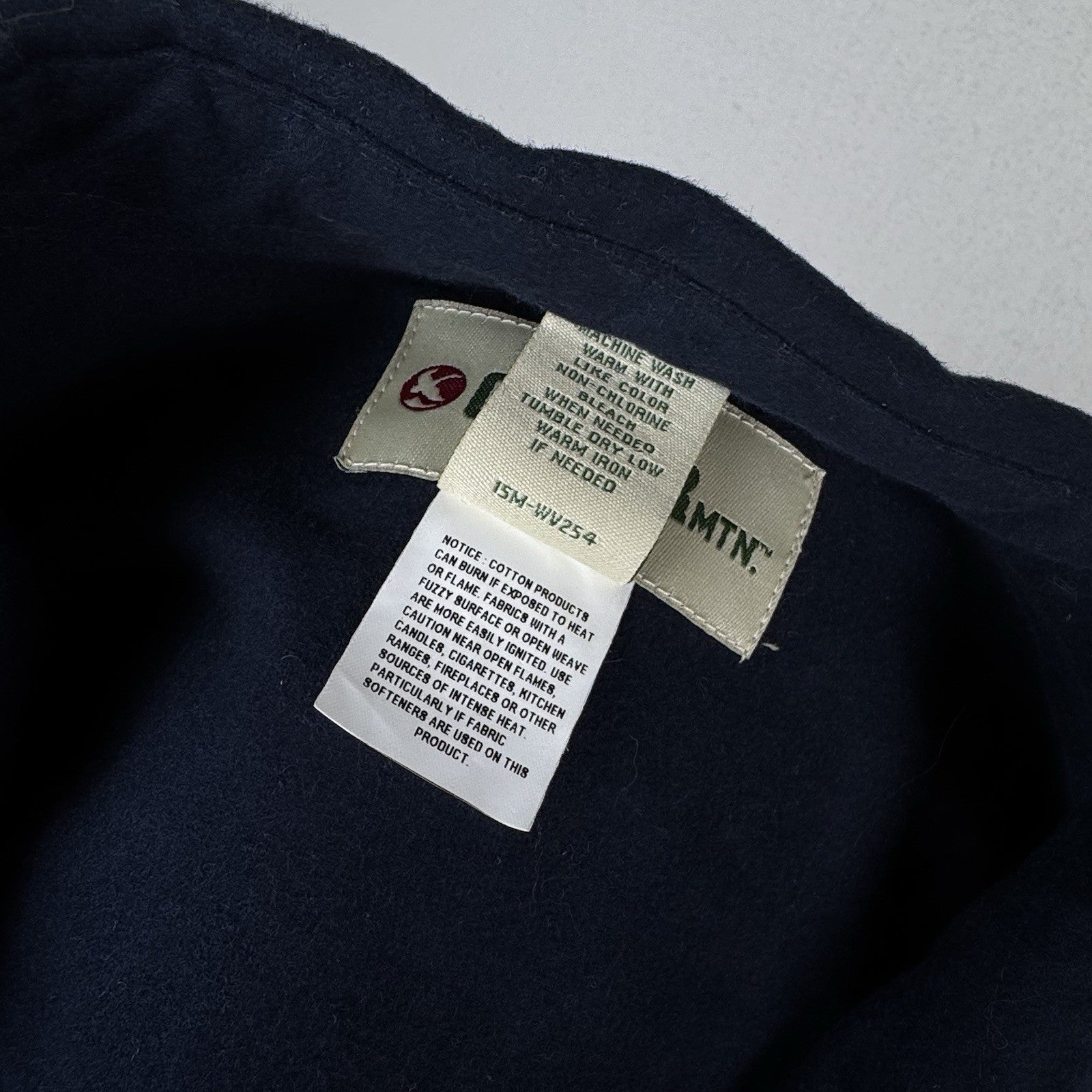 Gander Mountain Flannel Shirt Men’s Chamois Heavyweight Navy Blue 2XLT Tall