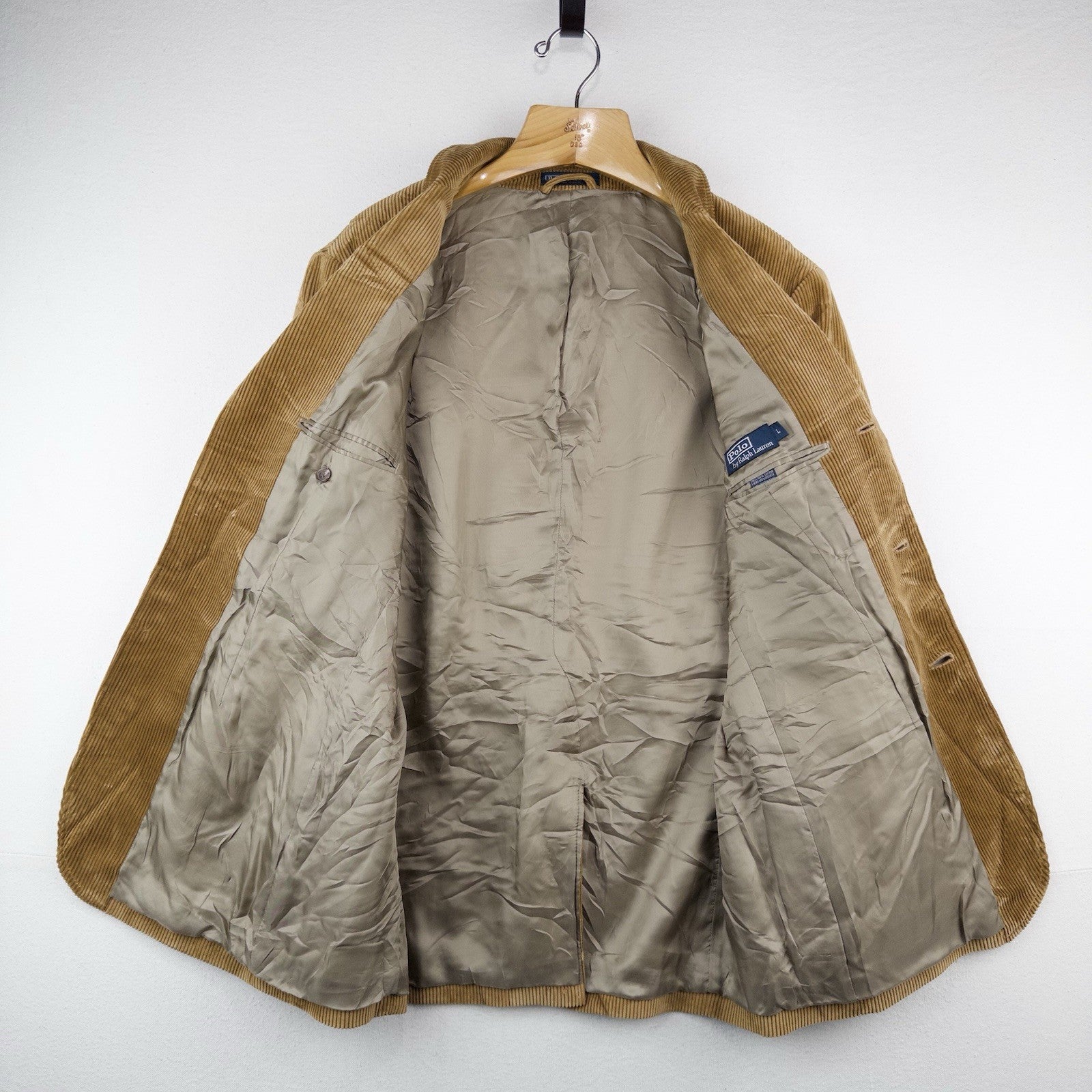 90’s Polo Ralph Lauren RL67 Corduroy Jacket Coat Blazer Tobacco Tan Men’s L (44)