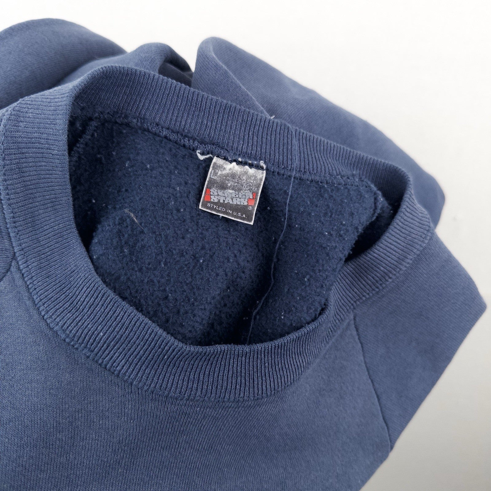 80’s Vtg Oxford University Raglan Crewneck Sweatshirt Men’s Large Blue Made USA