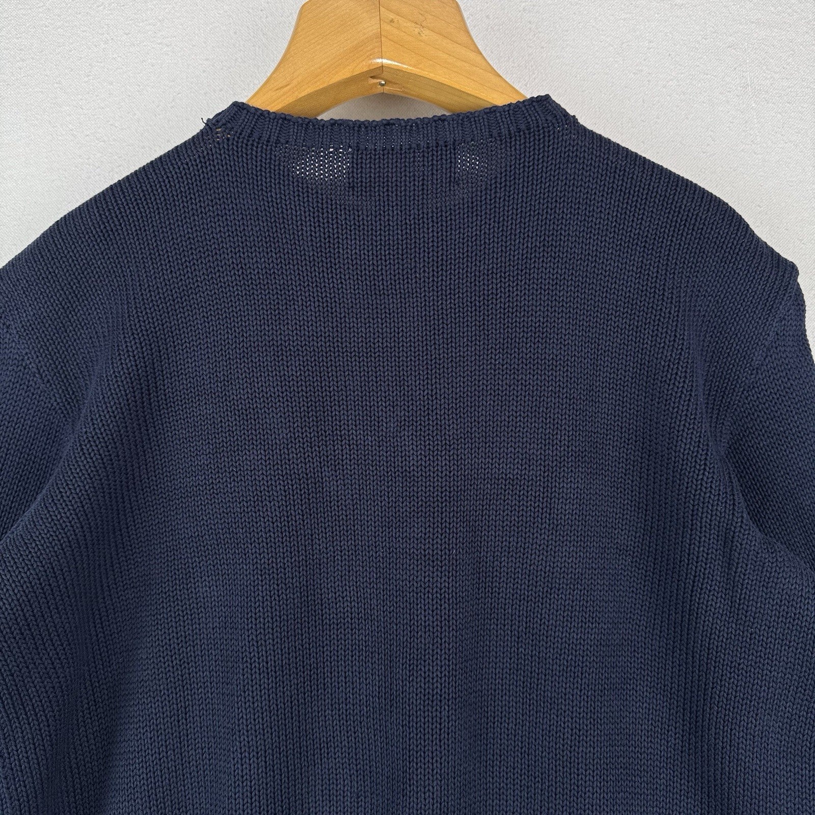 90’s Vintage Polo Sport Ralph Lauren Men’s Large Crewneck Sweater Navy Blue
