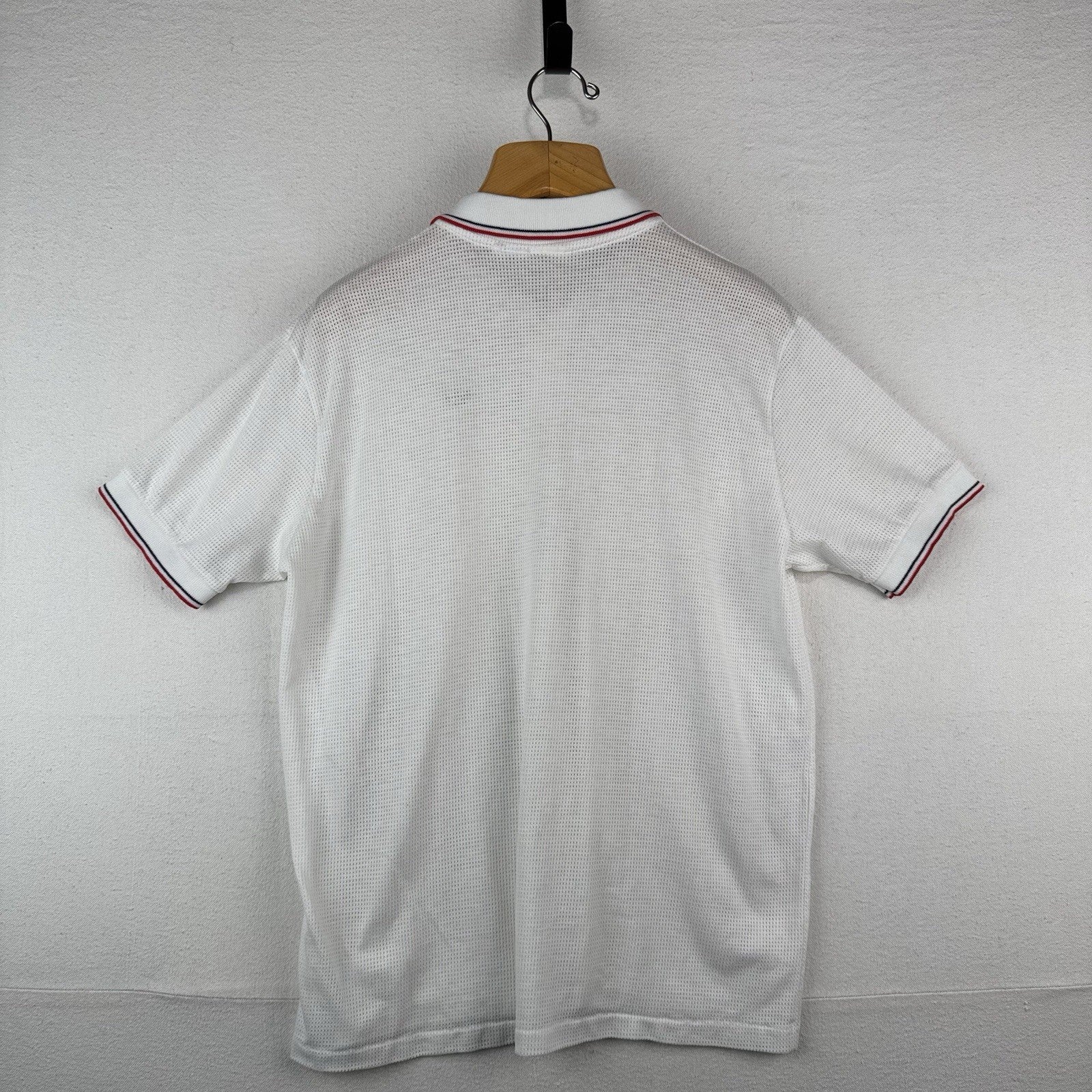 80’s Vtg Adidas Mesh Knit Polo Shirt Men’s XL Trefoil Tennis Golf White Made USA