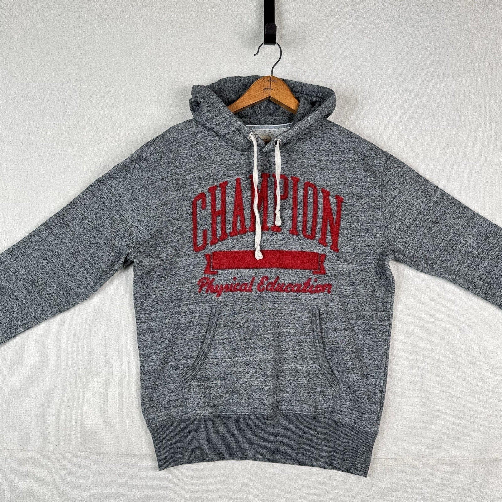 Champion Physical Education Sweatshirt Adult Small Gray Chain Stitch Hoodie